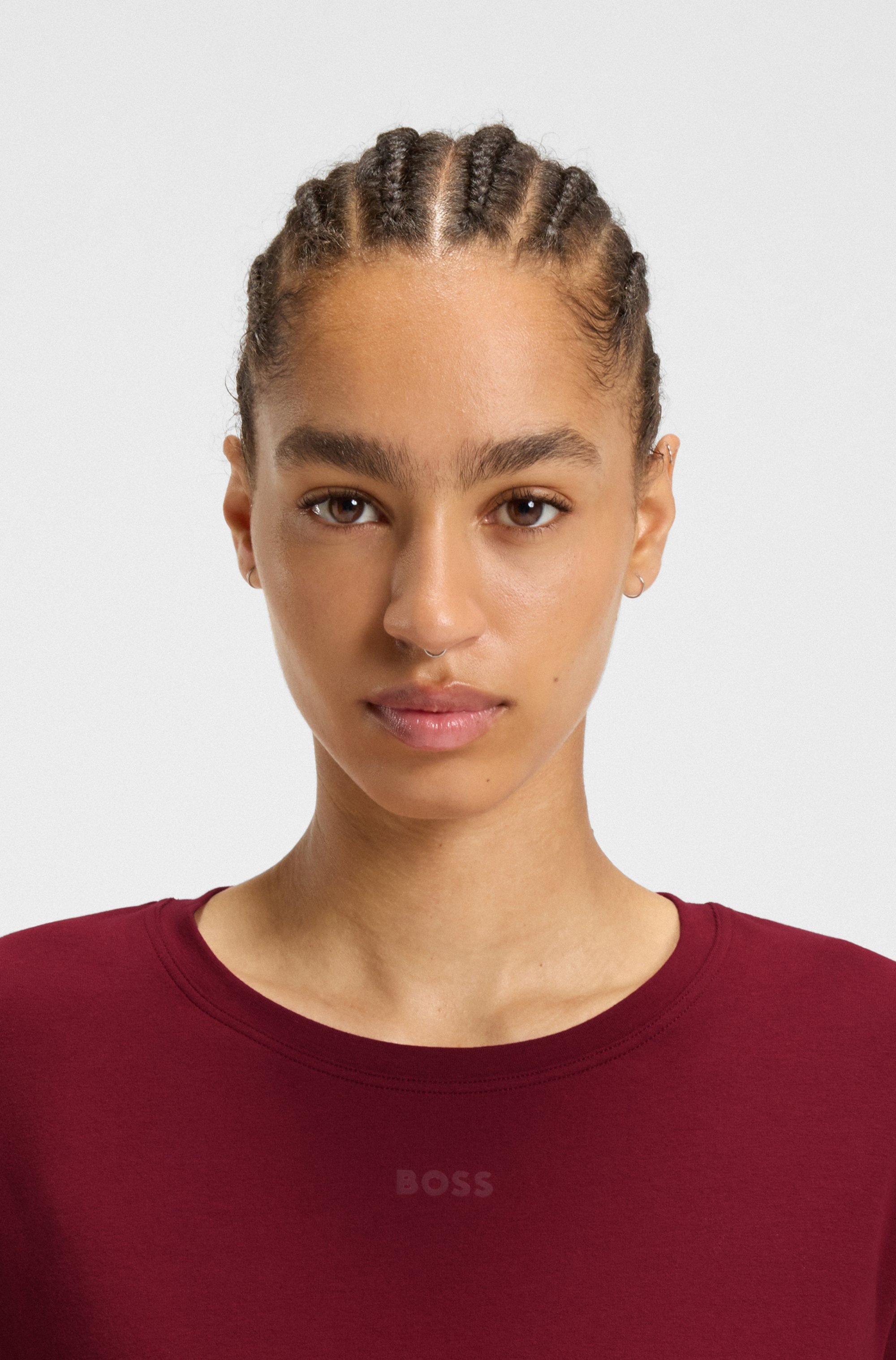 BOSS Langarmshirt mit Rundhalsausschnitt günstig online kaufen
