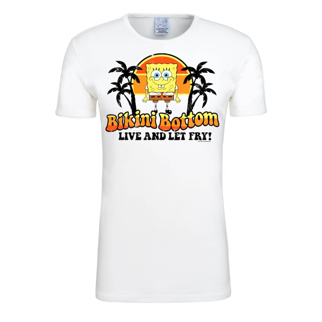 LOGOSHIRT T-Shirt »Spongebob - Bikini Bottom«, mit witzigem Spongebob-Print