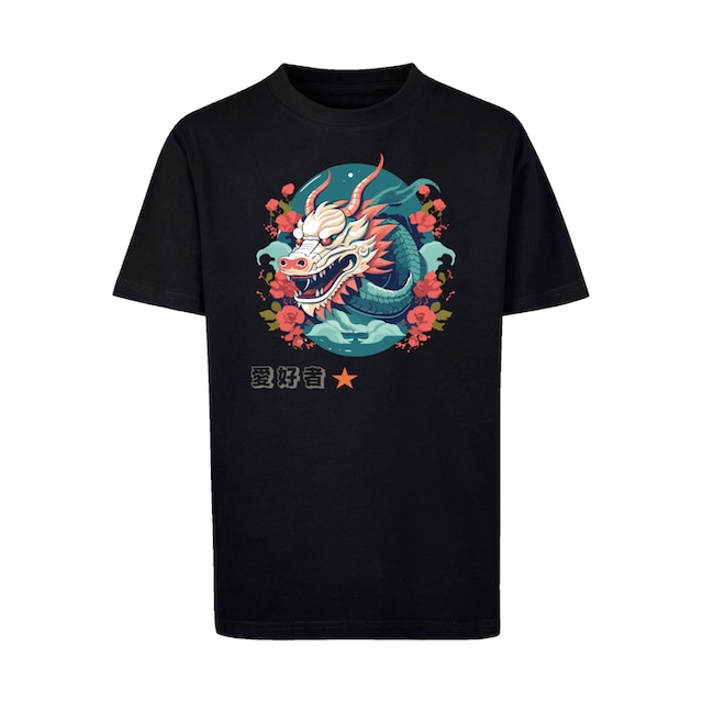 F4NT4STIC T-Shirt »Drache mit Blumen«, Print bestellen | BAUR