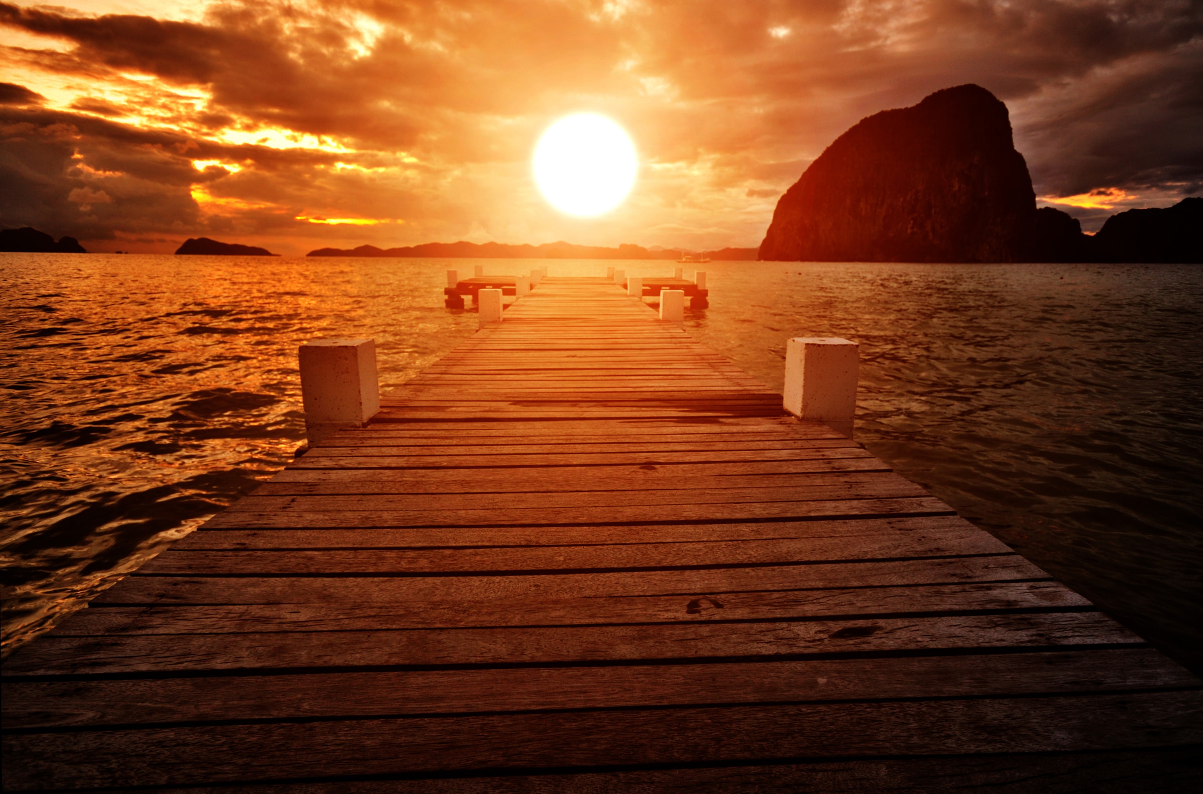 Papermoon Fototapete "Jetty Sunset" glatt
