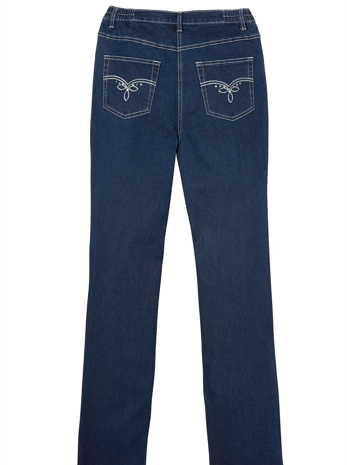 5-Pocket-Jeans CLASSIC BASICS, Damen, Gr. 24, Kurzgrößen, blau (blau, stone, washed), 81% Baumwolle, 17% Polyester, 2% Elasthan, unifarben, lang, Jeans 5-Pocket-Jeans 3