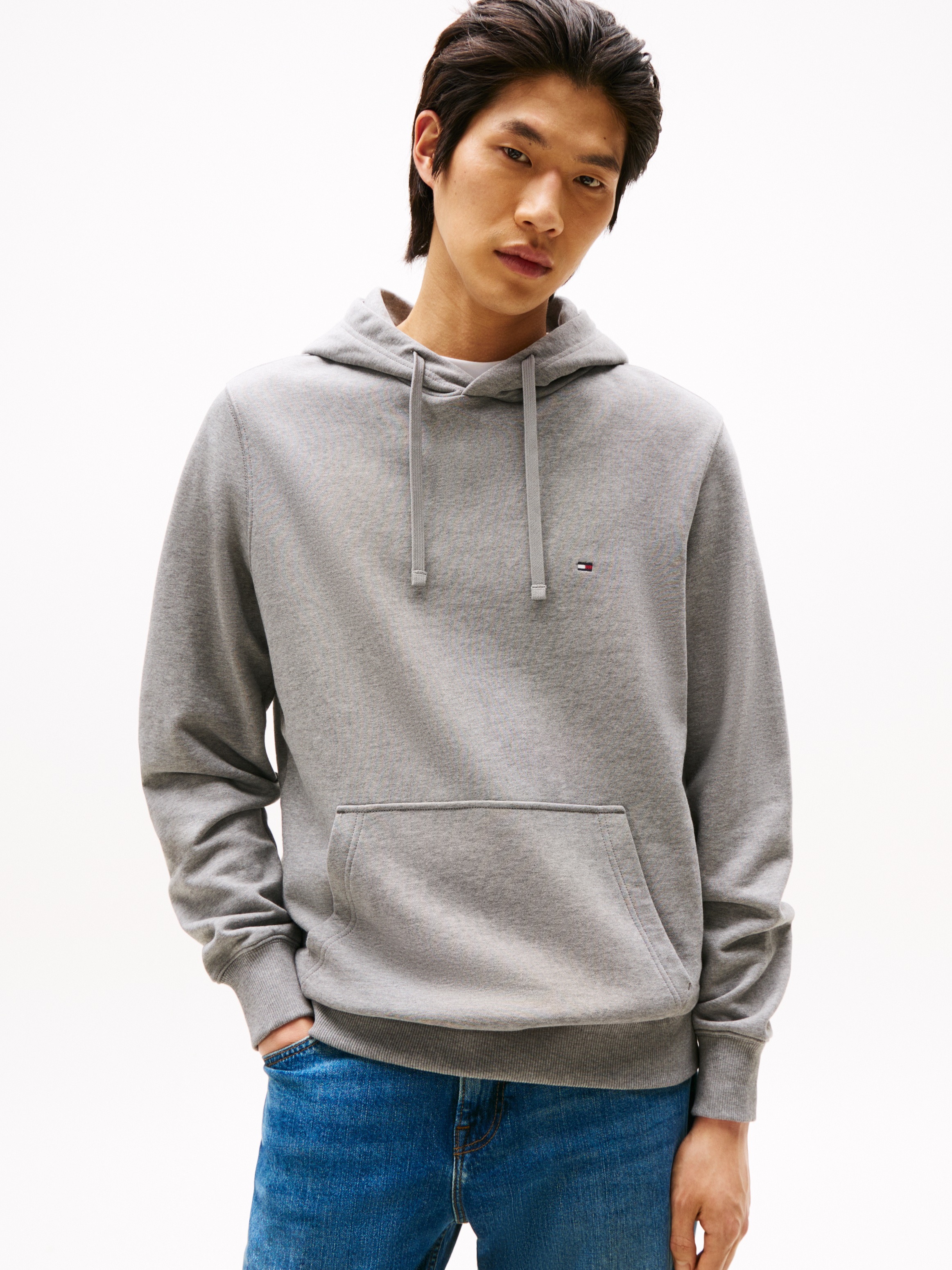 Tommy Hilfiger Hoodie "ESSENTIAL TERRY", mit Tunnelzug und Flag-Stickerei günstig online kaufen