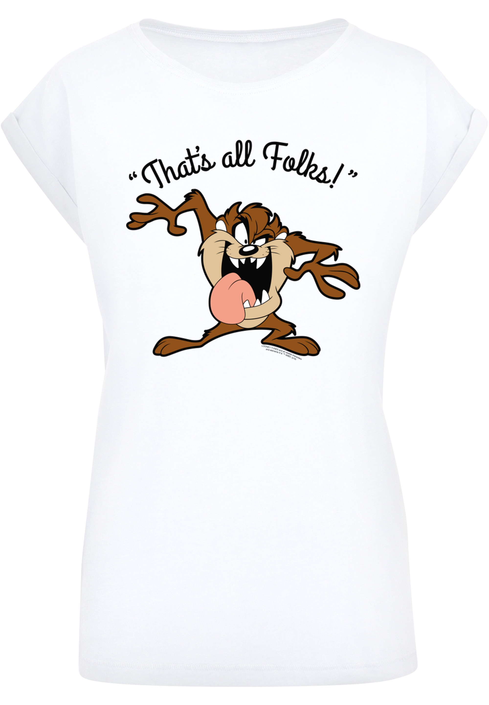 F4NT4STIC T-Shirt »Looney Tunes Taz That's All Folks«, Print