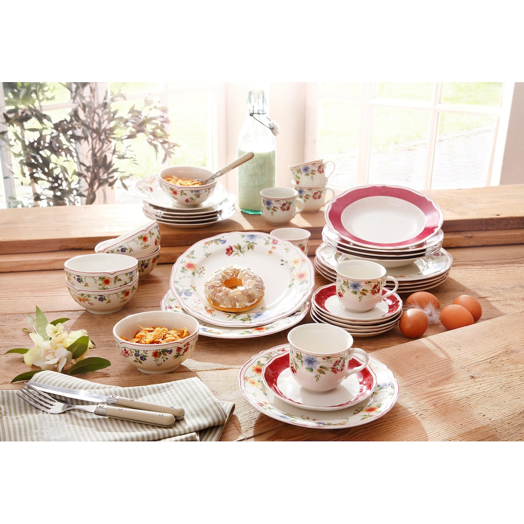 CreaTable Kaffeeservice »Geschirr-Set Cornwall«, (Set, 18 tlg., Kaffeegeschirr für 6 Personen)