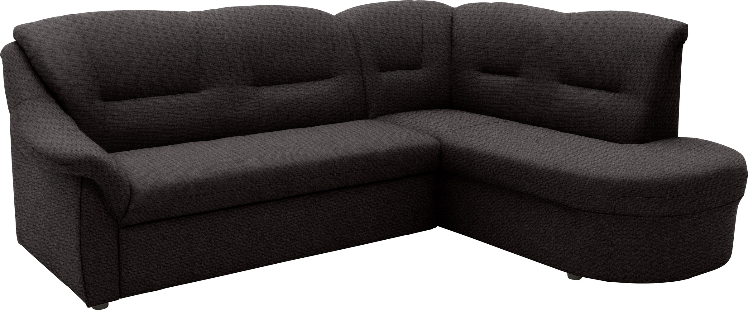 DOMO collection Ecksofa »Faenza für kleine Räume, Stellmaße 232,176cm, komfortabel, L-Form«, mit Ottomane, zeitlos, elegante Armlehnen, wahlweise mit Bettfunktion