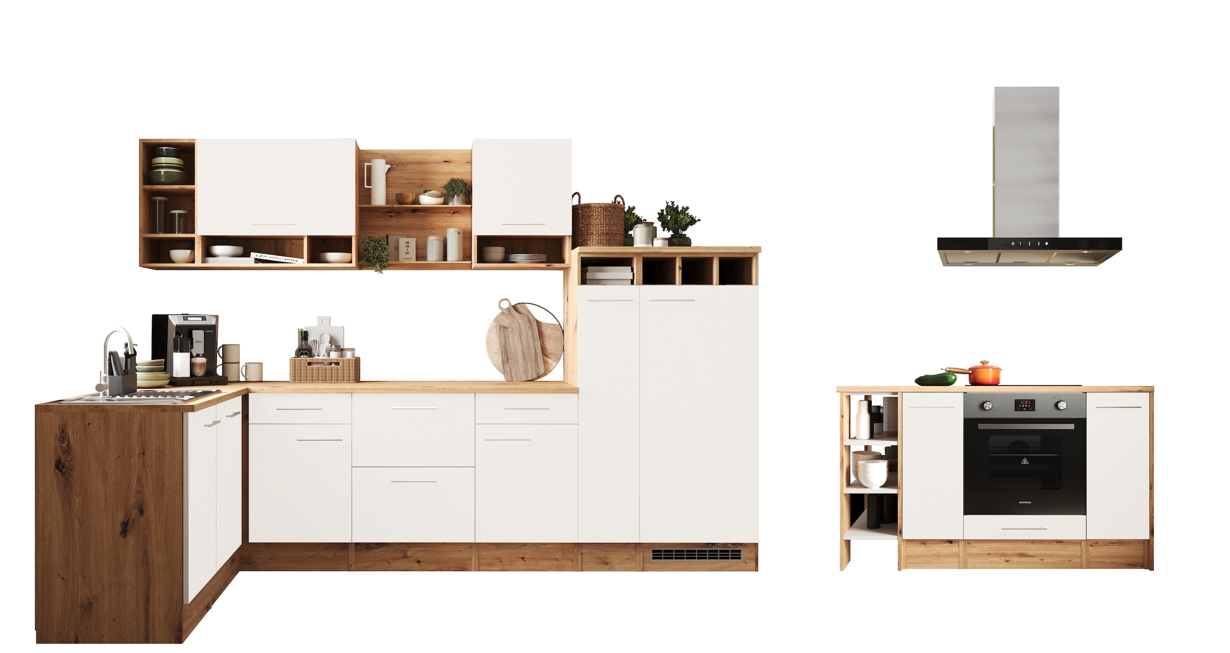 RESPEKTA Kücheninsel "Hilde" Breite 310 cm, 90 cm Arbeitshöhe, in exklusive günstig online kaufen