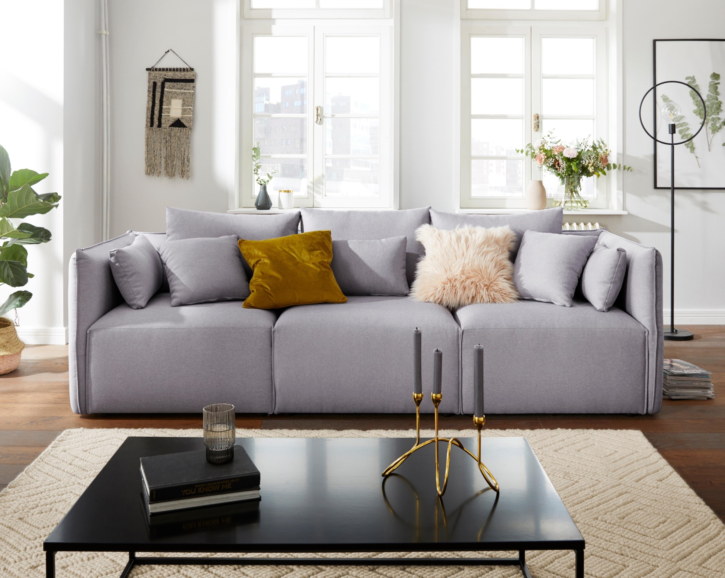 OTTO home 3-Sitzer "Nöre" 3 Teile, in vielen Bezugsqualitäten und Farben s. günstig online kaufen