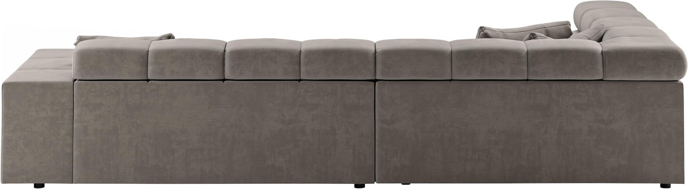 INOSIGN Ecksofa »Ancona incl. Kopfteilverstellung, Zierkissen Breite 319cm, L-Form«, wahlweise motorische Sitztiefenverstellung, auch in Cord + Easy Care