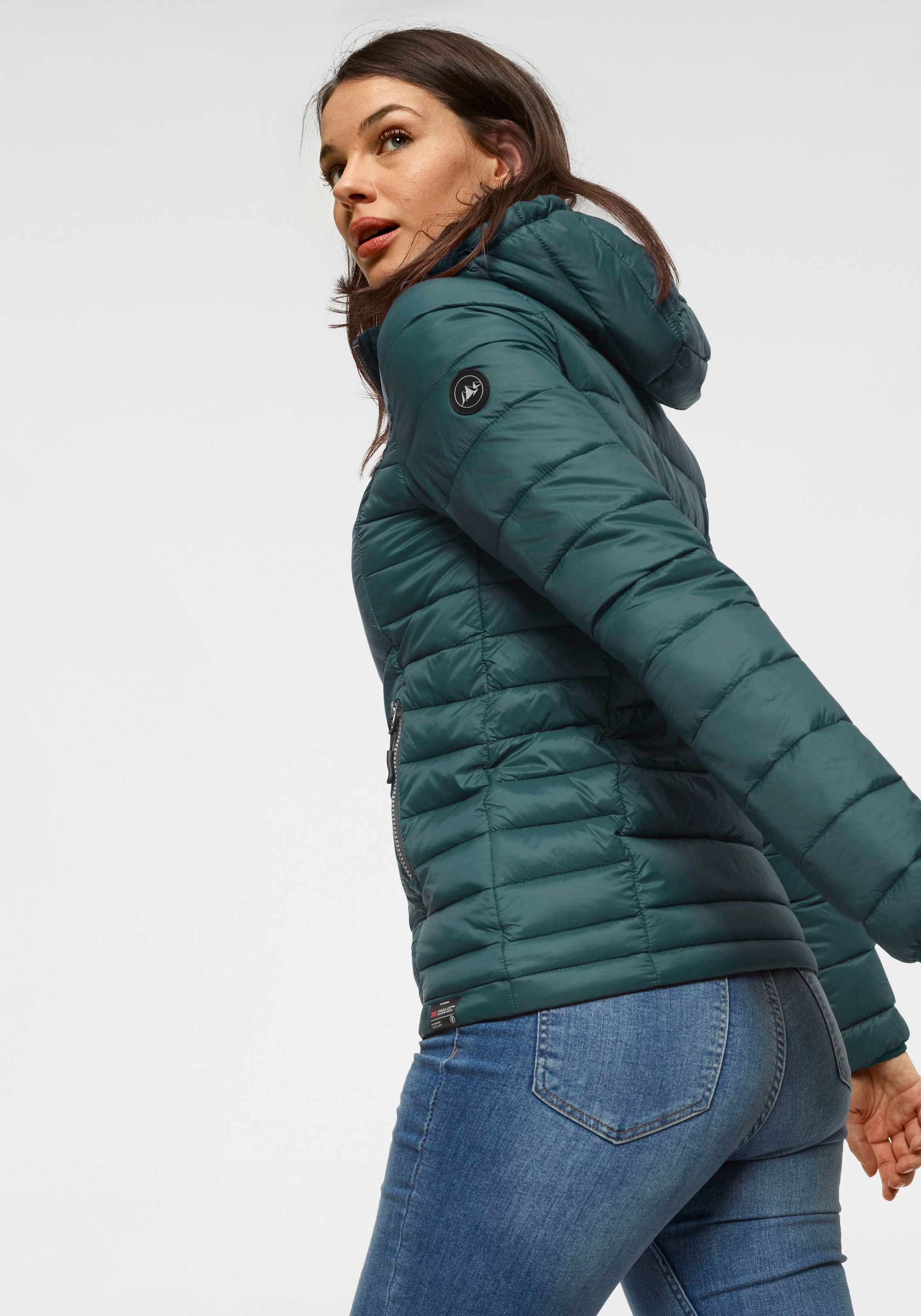 Polarino Steppjacke mit Kapuze Übergangsjacke für kühle Tage, aus leichtem günstig online kaufen