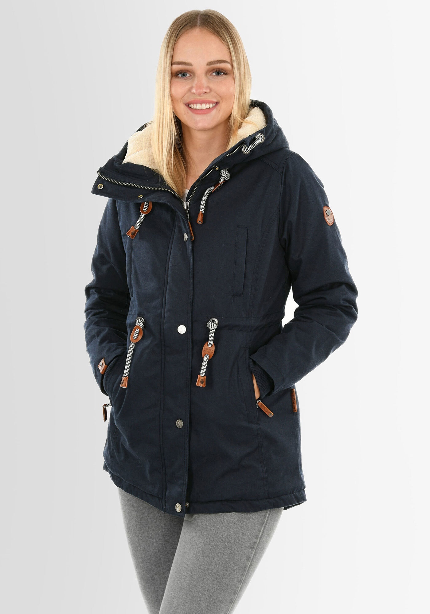 Navahoo Winterjacke »Ireliaa«, mit warmen Teddyfell