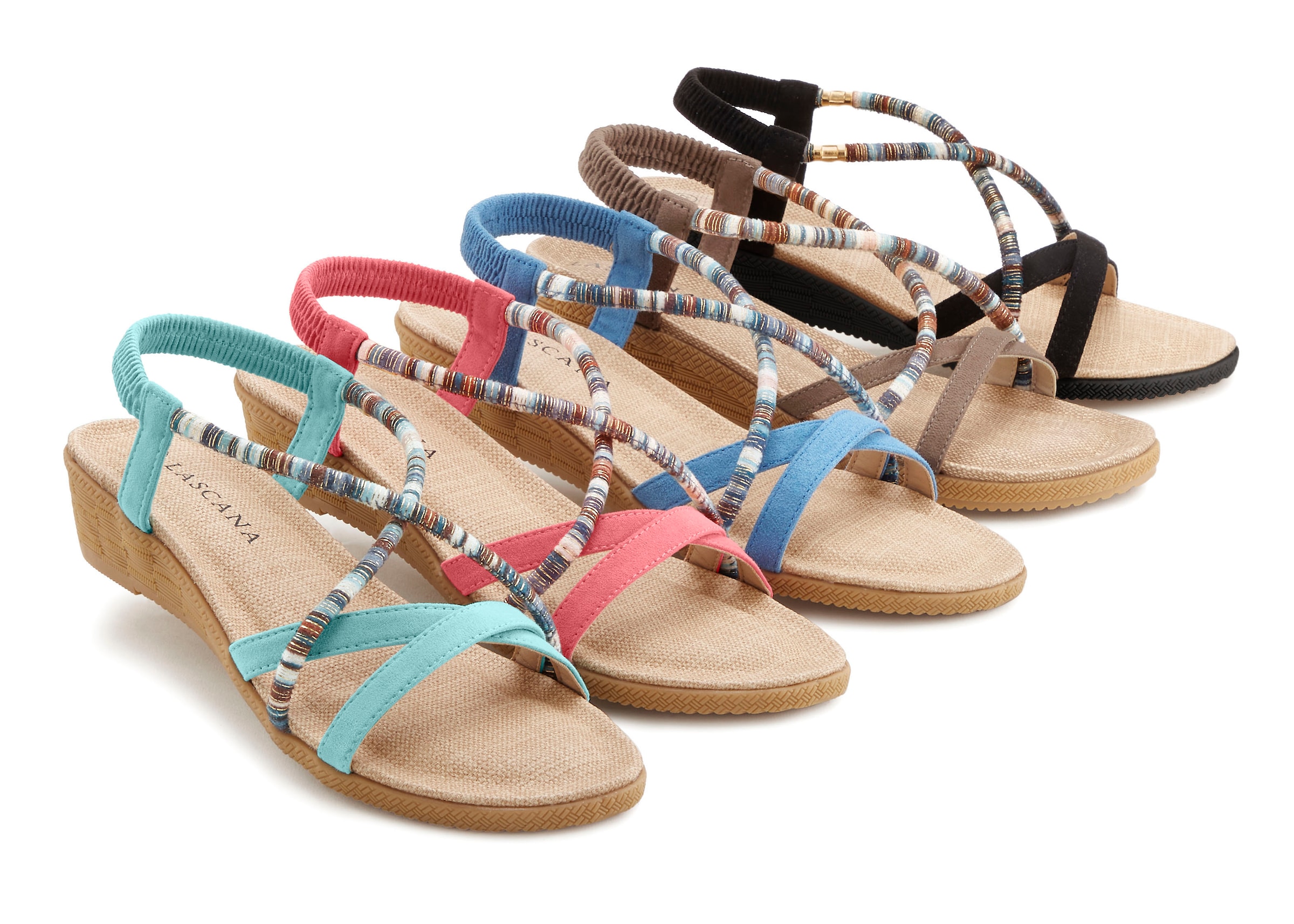 Vivance Sandale »Sommerschuh«, mit dezenten Schmuckelementen, Sandalette, Sommerschuh VEGAN