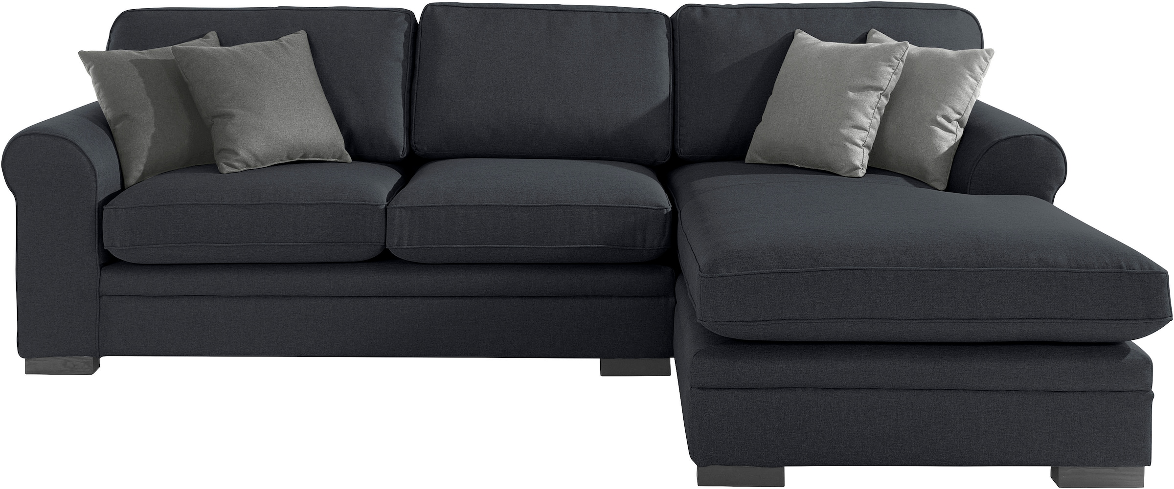 Home affaire Ecksofa "Broughton L-Form" weicher Sitzkomfort, incl. 4 Zierkissen, Keder