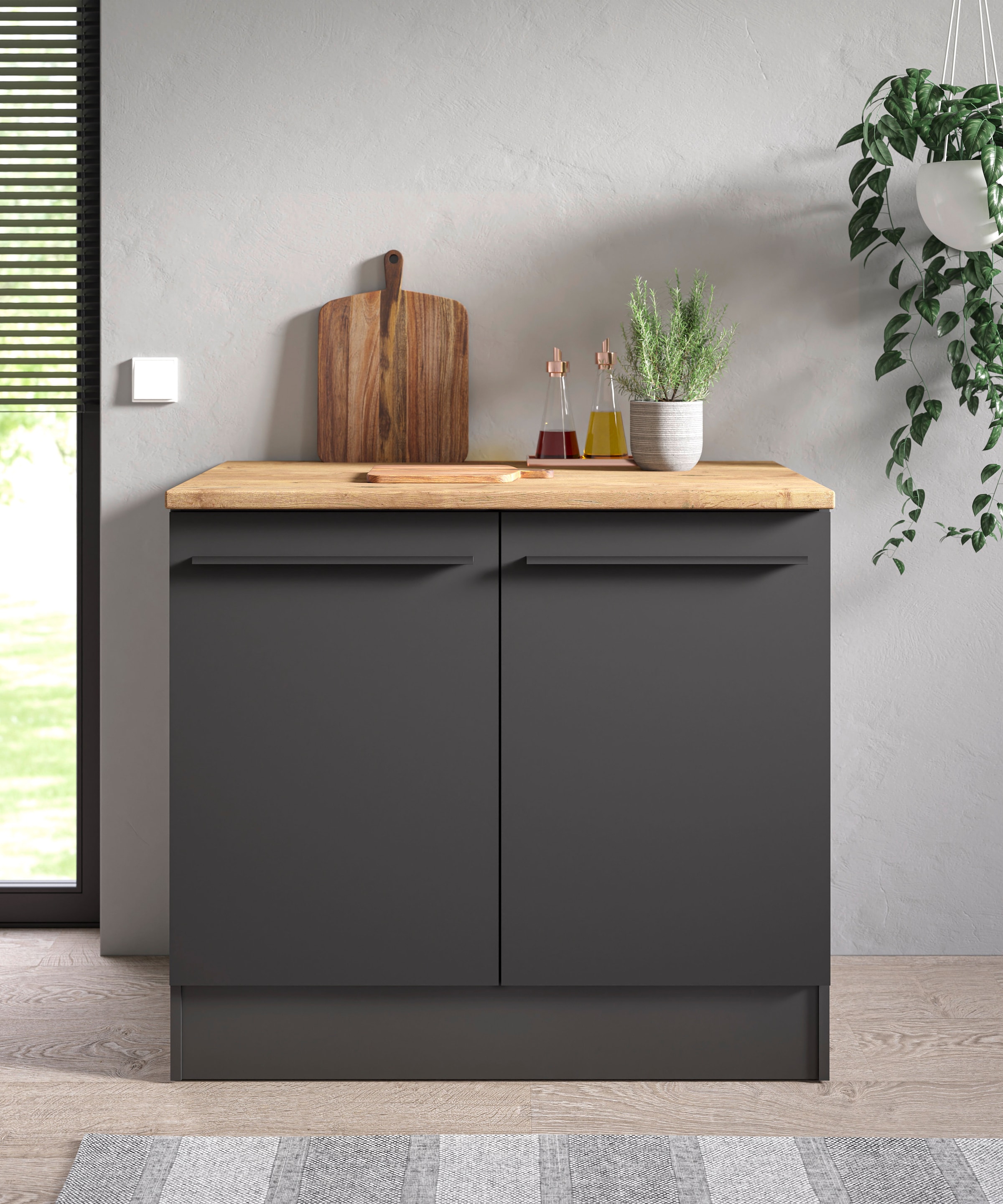 BASIC by Balculina Spülenschrank »Jazz B/T/H 100x60x90 cm« 1 Stk. tlg. Breite 100cm, Melaminbeschichtung