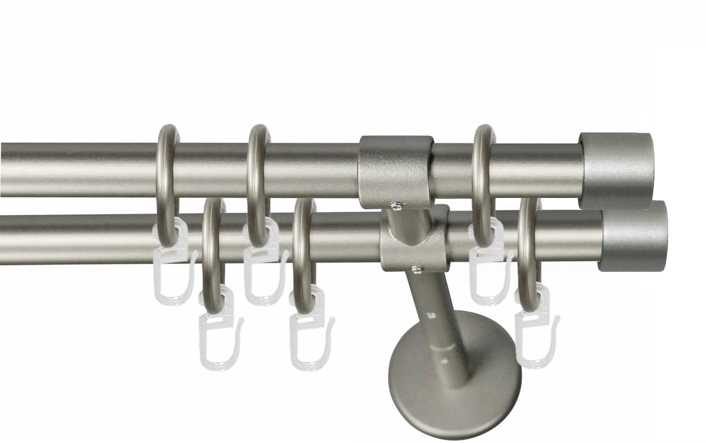 GARESA Gardinenstange »RUSTIKA«, 1 läufig-läufig, Montage BAUR verlängerbar Verbinder einfache mit rustikale Vorhanggarnitur, | Wunschmaßlänge