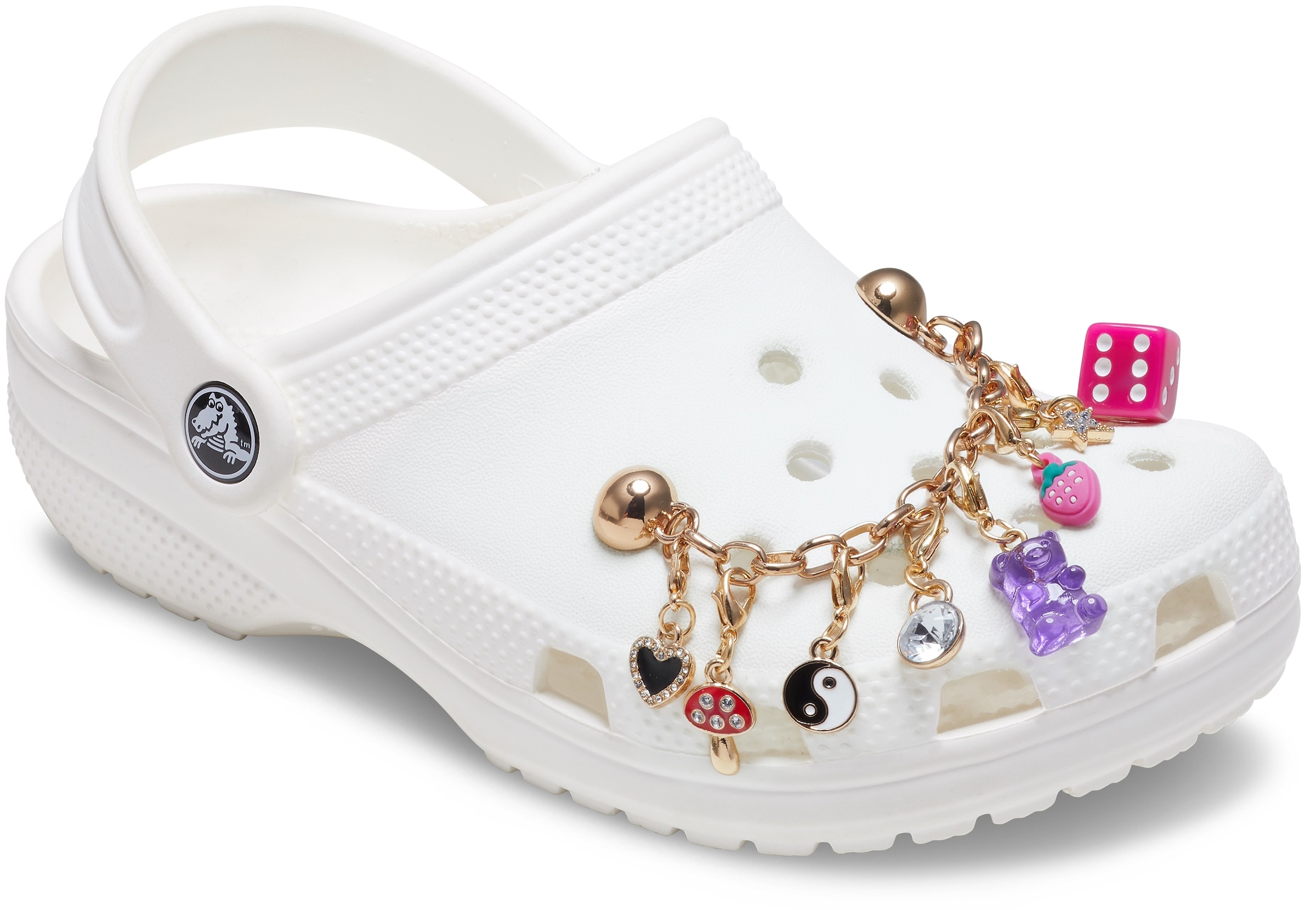 Crocs Schuhanstecker »Jibbitz™ "Custom Charm Chain"«, (Set, 5 tlg., Kein Spielzeug. Nicht für Kinder unter 3 Jahren geeignet), Schuh-Dekoration mit Charm-Kette und Anhängern