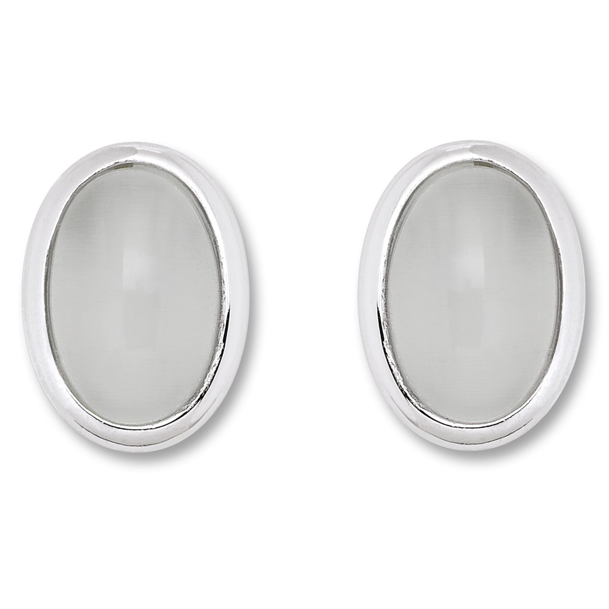 Weiße Mondstein Ohrstecker 925 Sterling Silber Ohr Produktbild-Vorschau 4