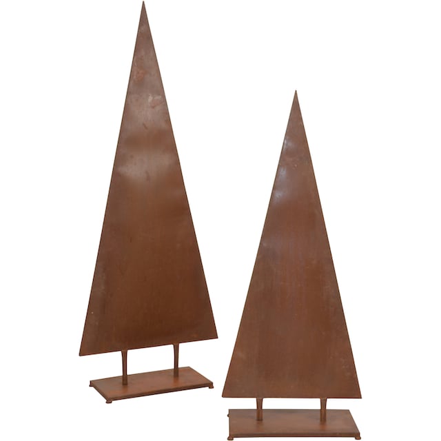 HOFMANN LIVING AND MORE Dekobaum »Weihnachtsbaum, Weihnachtsdeko aussen«,  aus Metall, mit rostiger Oberfläche kaufen | BAUR
