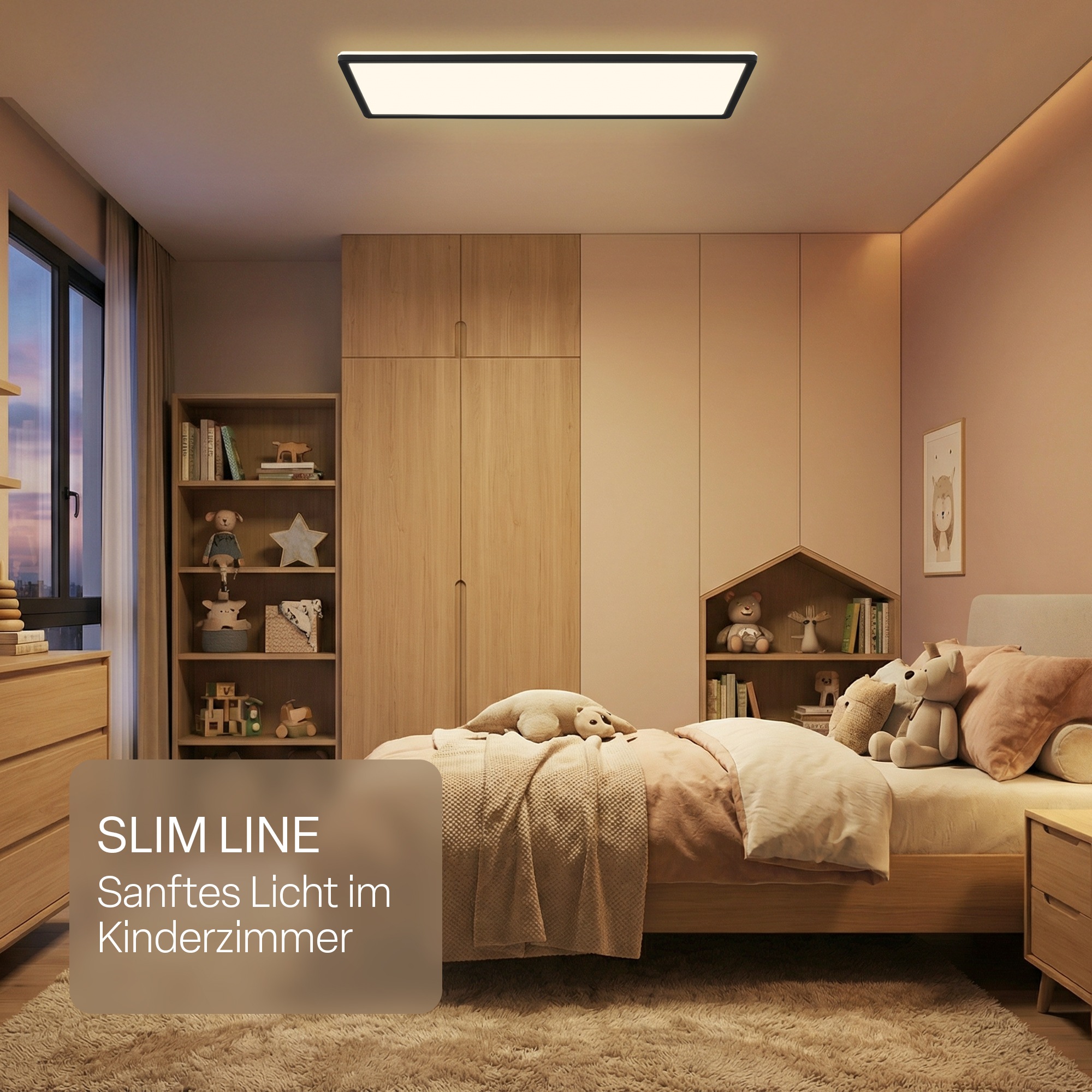 B.K.Licht LED Panel »SHALLOW« LED-Board 1 Stk. Neutralweiß 58x20x3 cm, Badlampe, Badezimmer, Küche, Wohnzimmer
