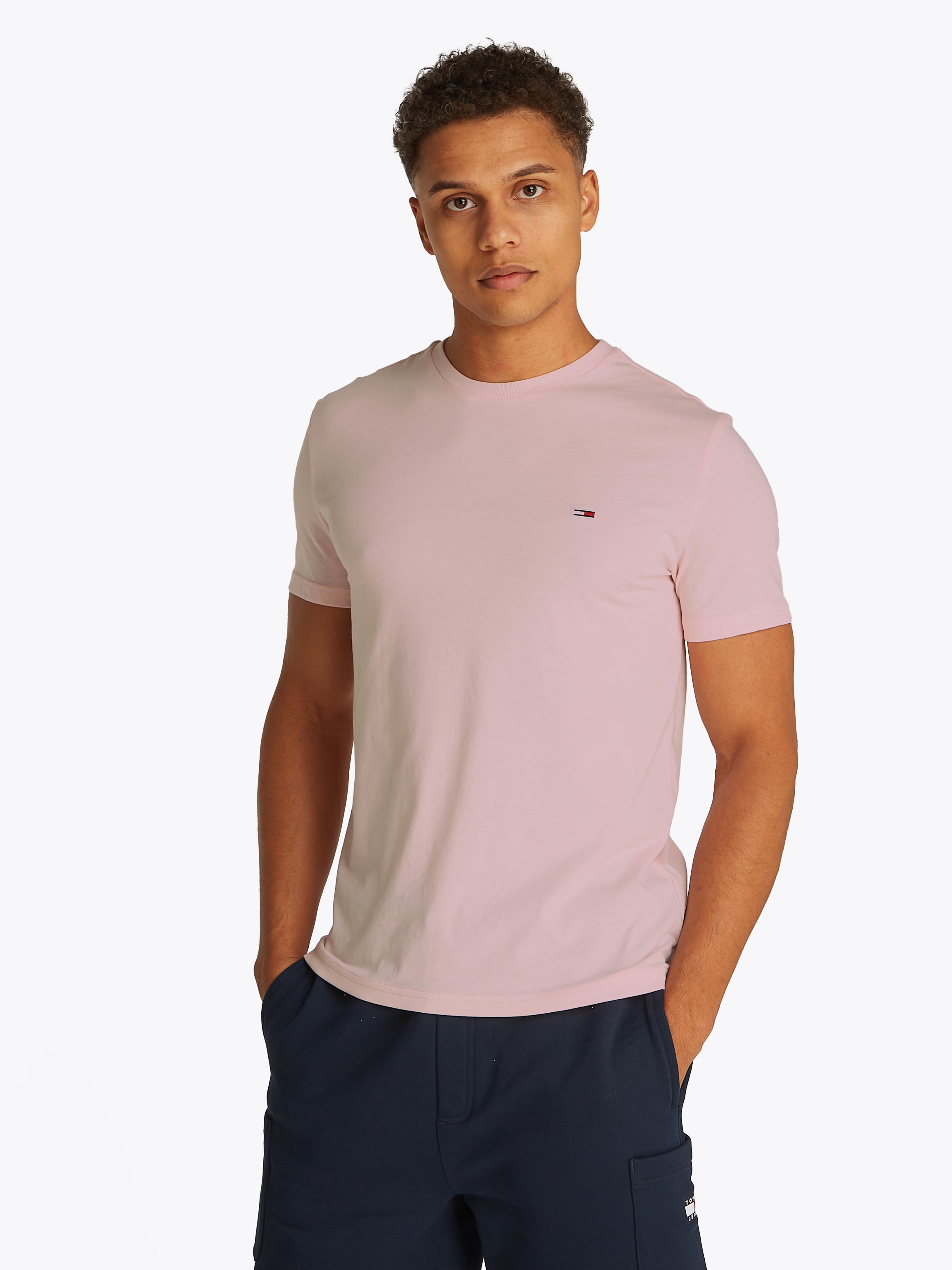 Tommy Jeans T-Shirt "TJM XSLIM JASPE HTR TEE EXT", Mit Rundhalsausschnitt günstig online kaufen