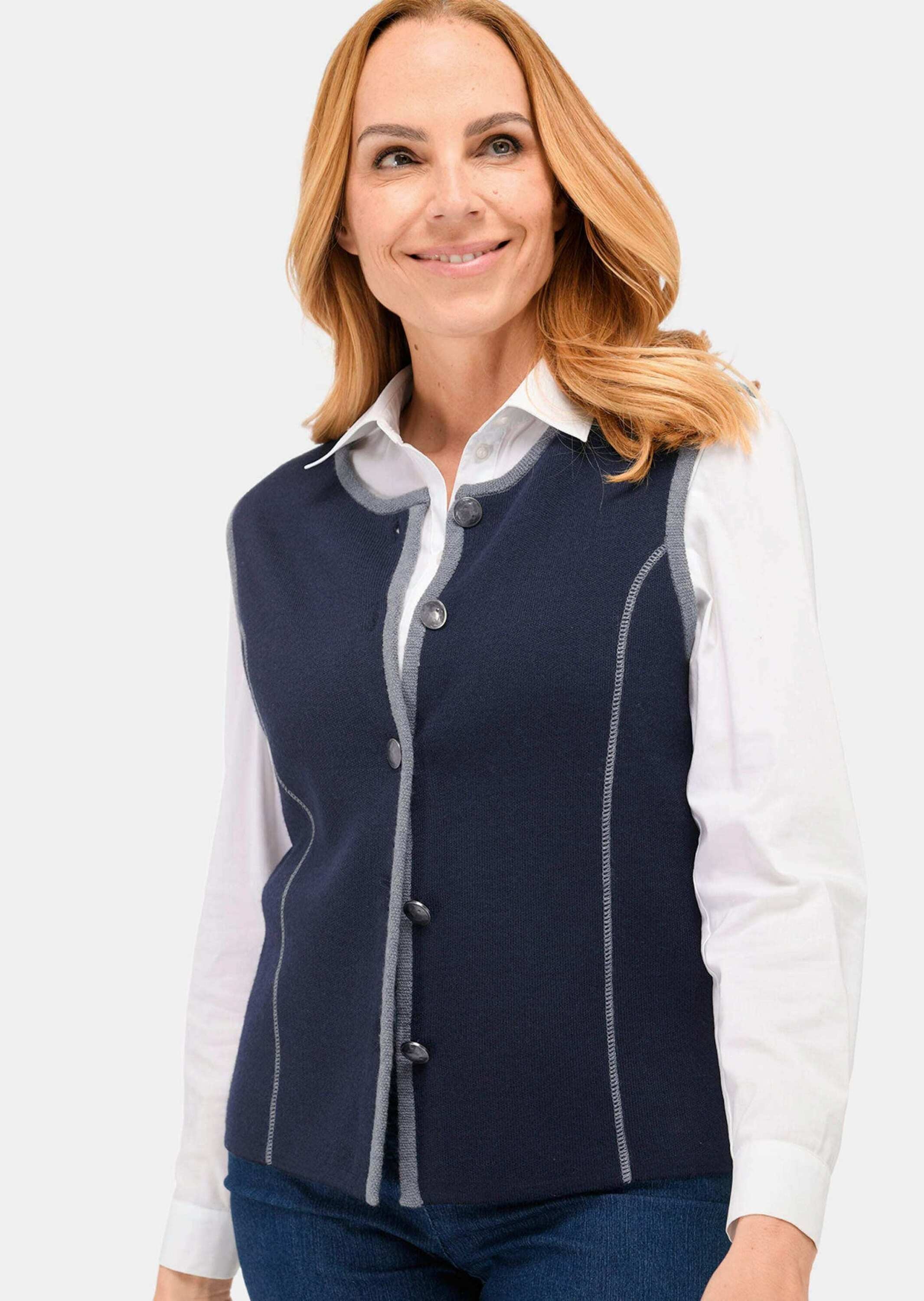 GOLDNER Strickjacke »Zeitlose Strickweste mit Merino- Schurwolle«