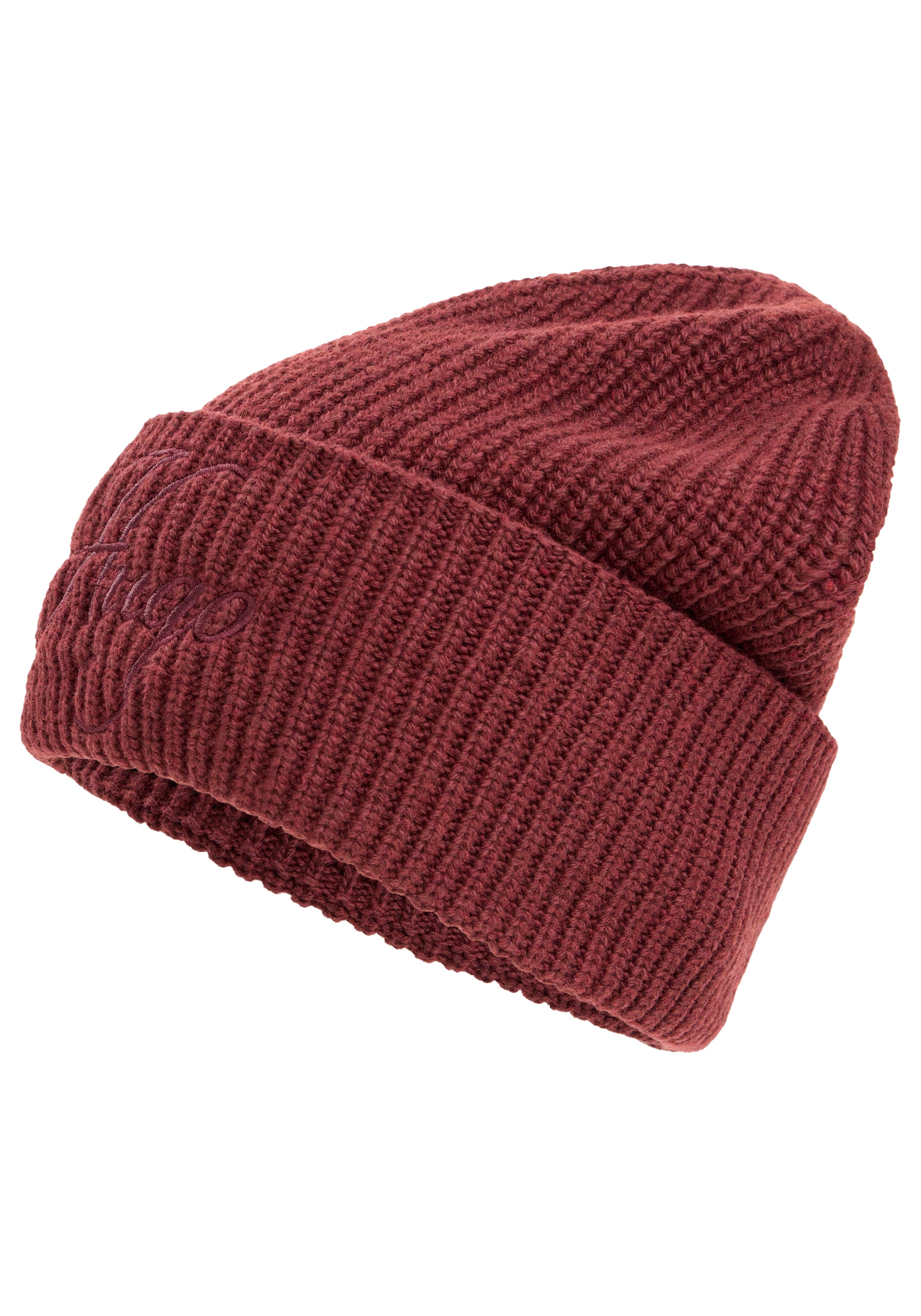 HUGO Strickmütze "Socialy 2.0 Hat" aus edlem Materialmix mit Woll- und Kaschmir-Anteil, unisex