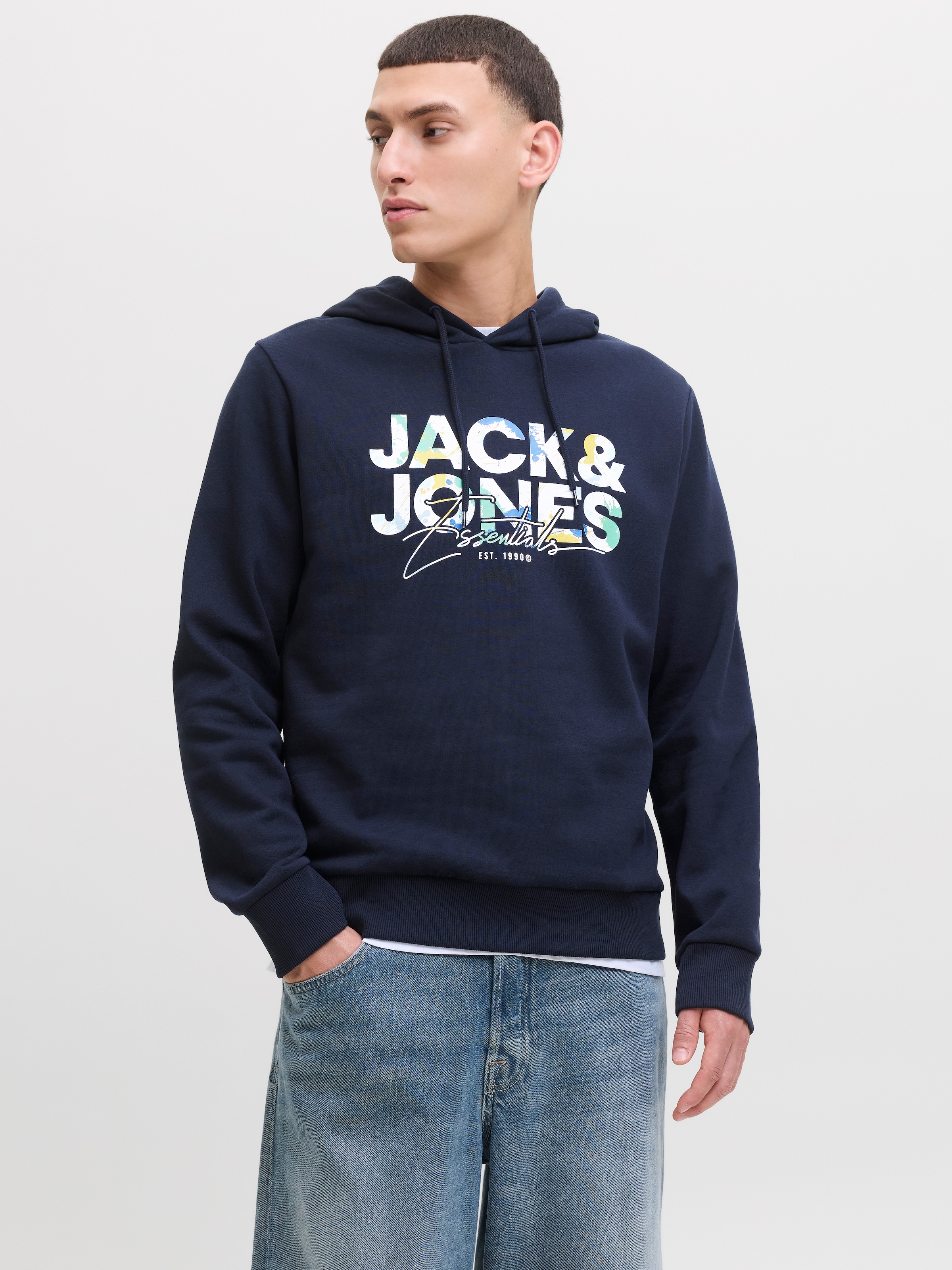 Jack & Jones Kapuzensweatshirt "JJGEPLAS SWEAT HOOD" günstig online kaufen