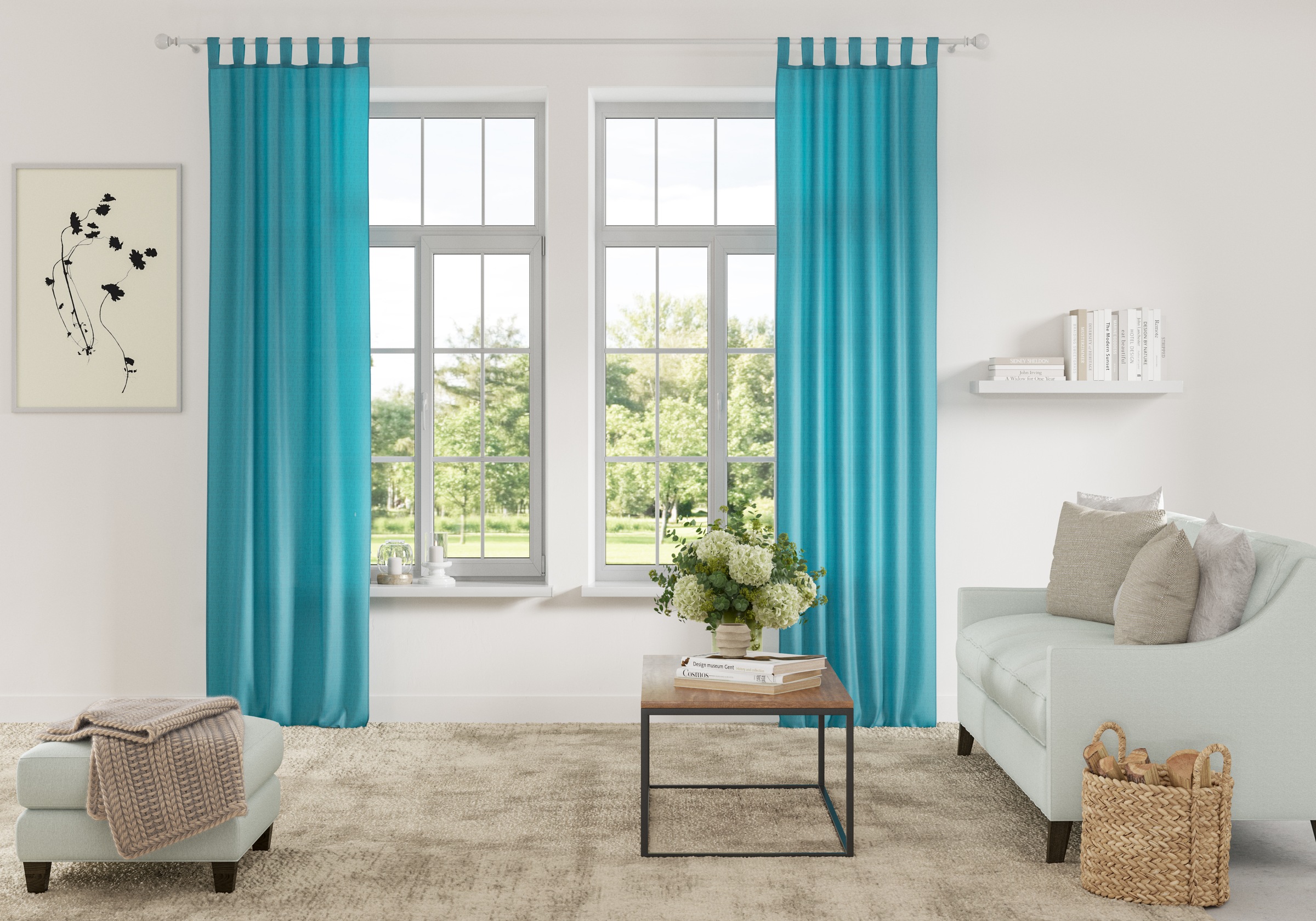 OTTO home "Parry" Schlaufen 2 Stk. tlg. 2-er Set, blickdicht, monochrom, ba günstig online kaufen