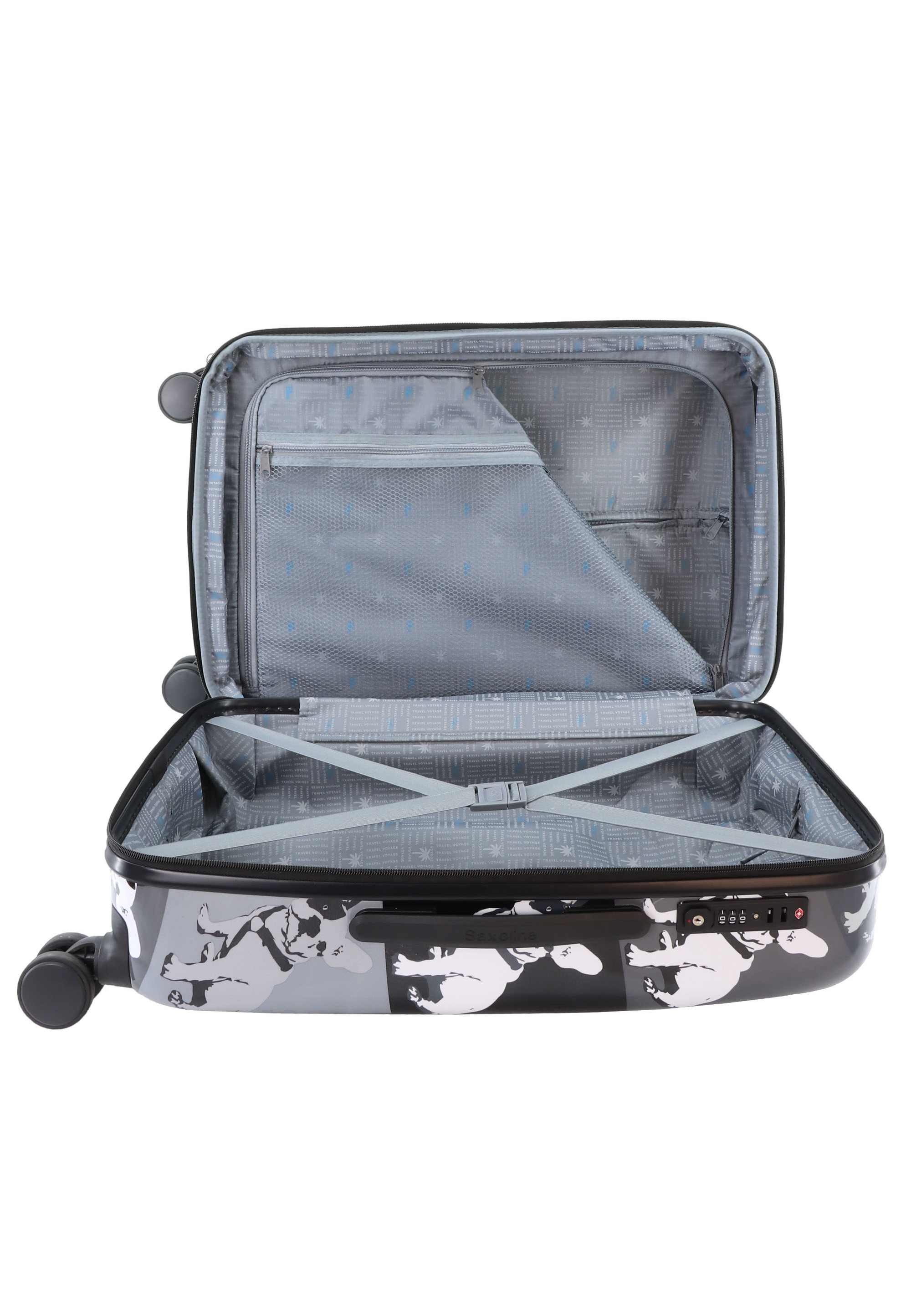 Saxoline® Koffer »Bulldog Monochrome«, aus ABS-Materialien