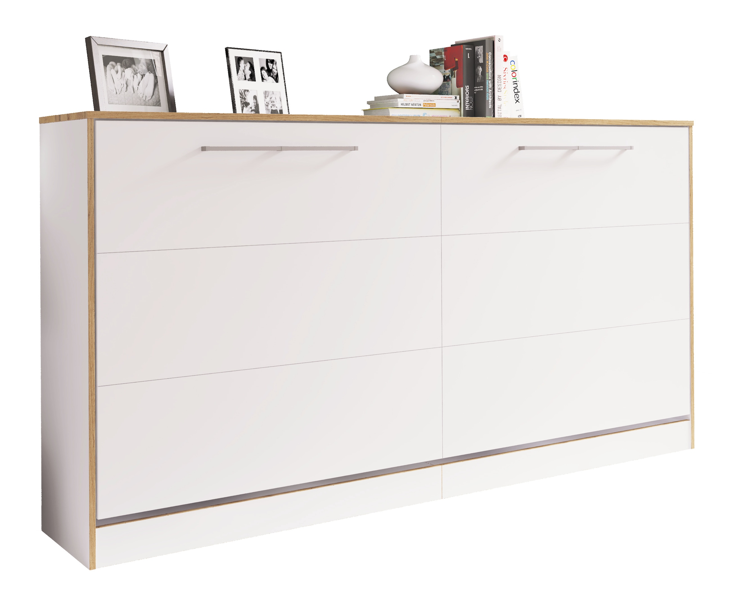 VCM Stauraumschrank "Schrankbett, Wandklappbett Lattenrost 90x200 cm" 1 Stk. tlg.