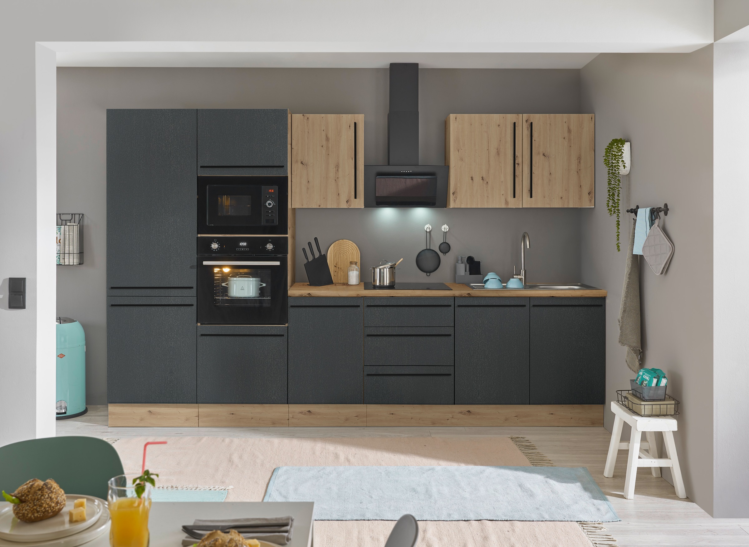 KOCHSTATION Küchenzeile "Florida" Breite 330 cm, wahlweise mit E-Geräten,So günstig online kaufen