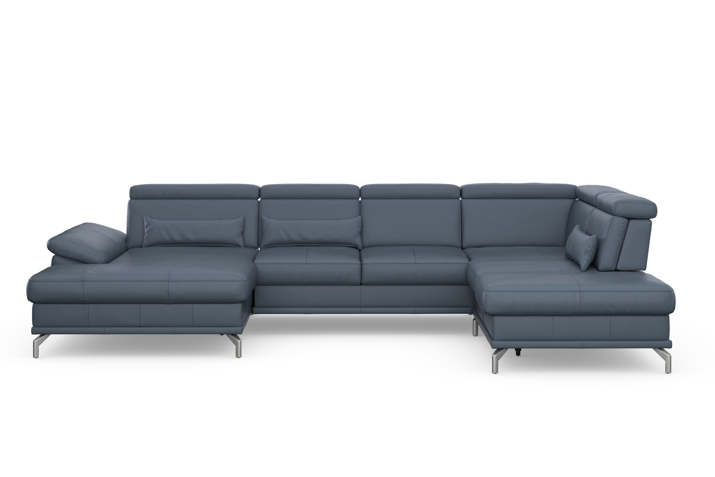 sit&more Wohnlandschaft »Cabrio U-Form, mit Sitztiefenverstellung, Arm- und Kopfteilverstellung«, 3 Nierenkissen, Federkern, optional Bettfunktion und Stauraum