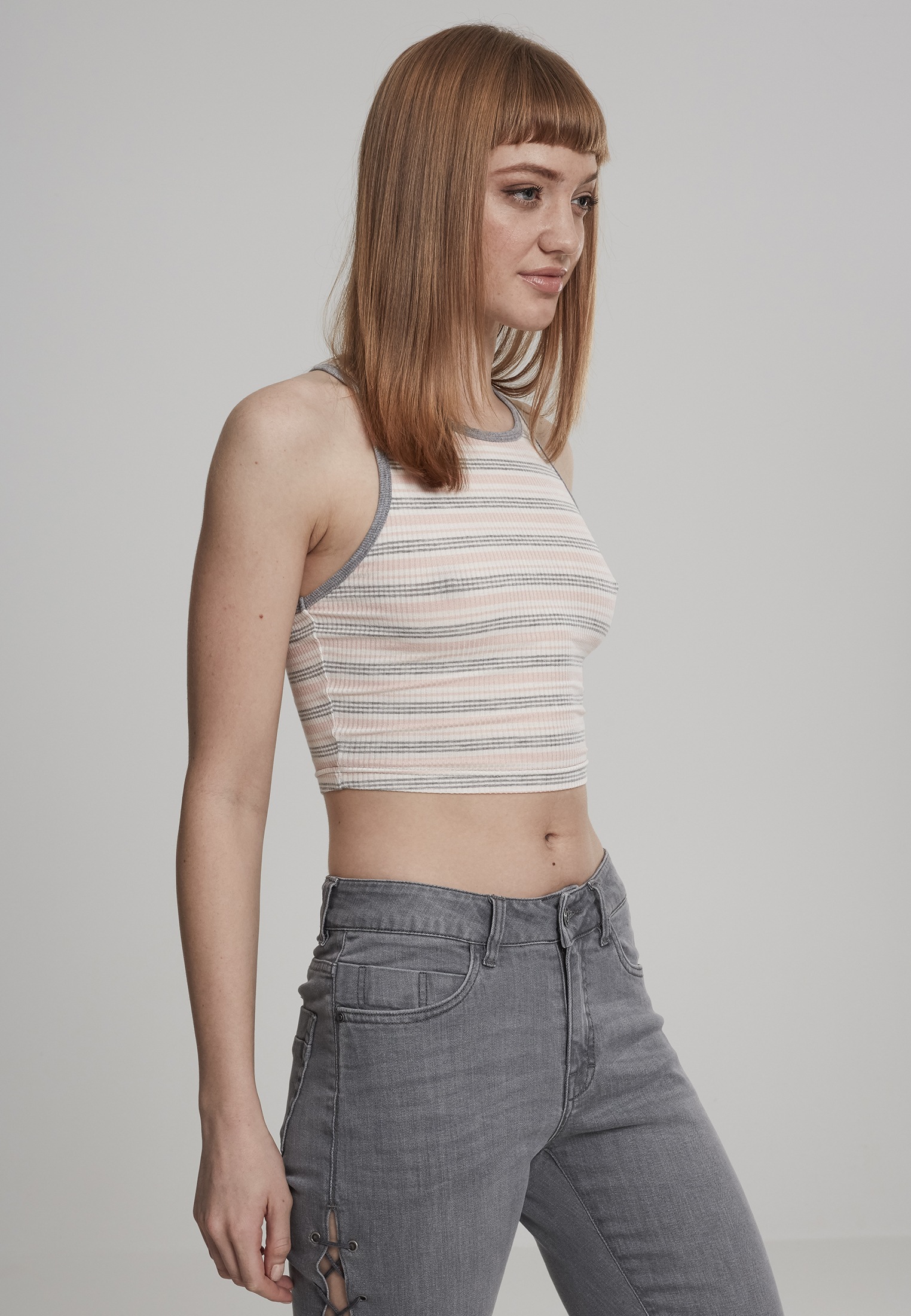 URBAN CLASSICS T-Shirt (1 »Damen BAUR Cropped Stripe Top«, online bestellen Rib tlg.) Ladies 