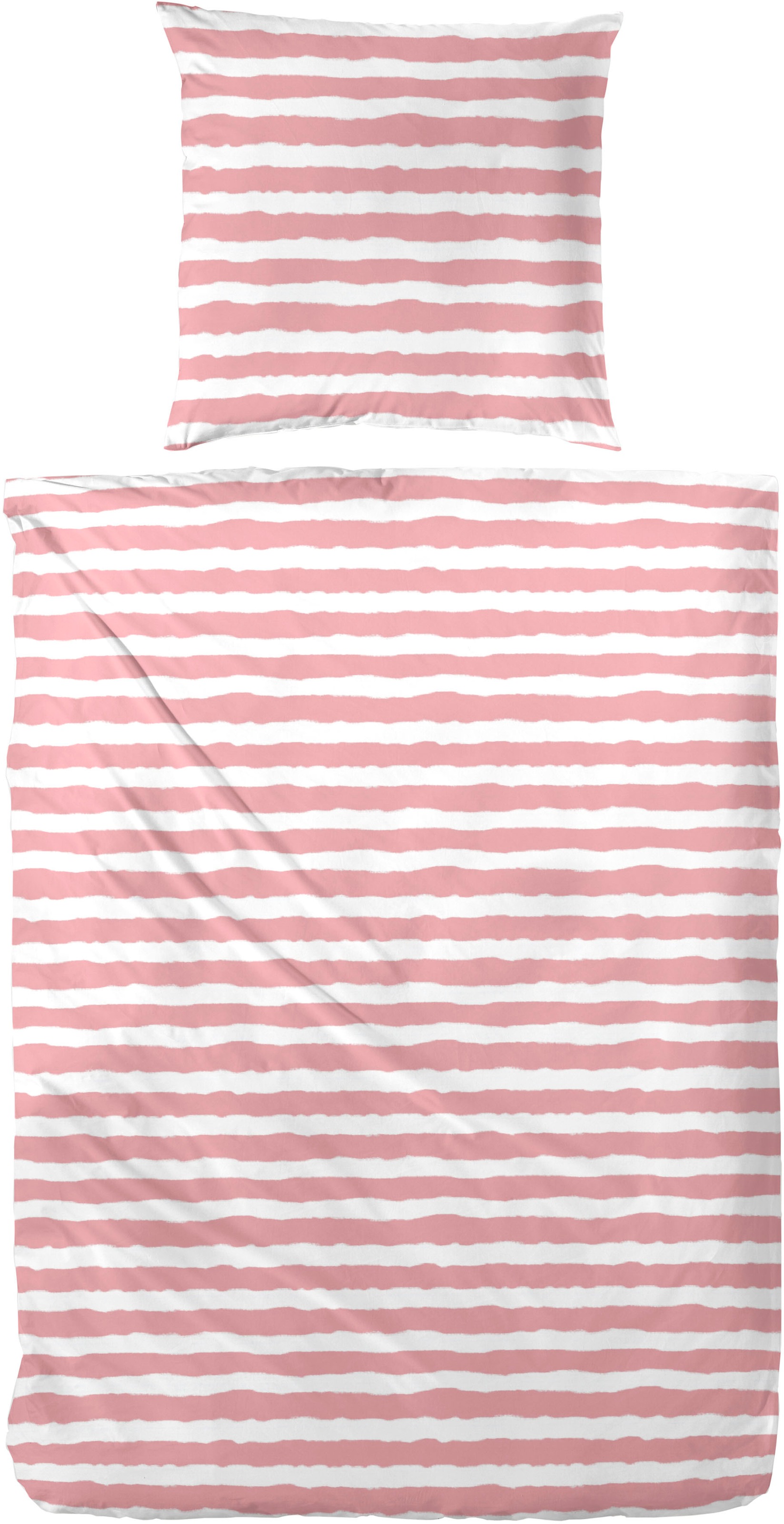 Bettwäsche »Baumwoll-Bettwäsche Uni-Streifen«, mit einem modernen Streifenmuster