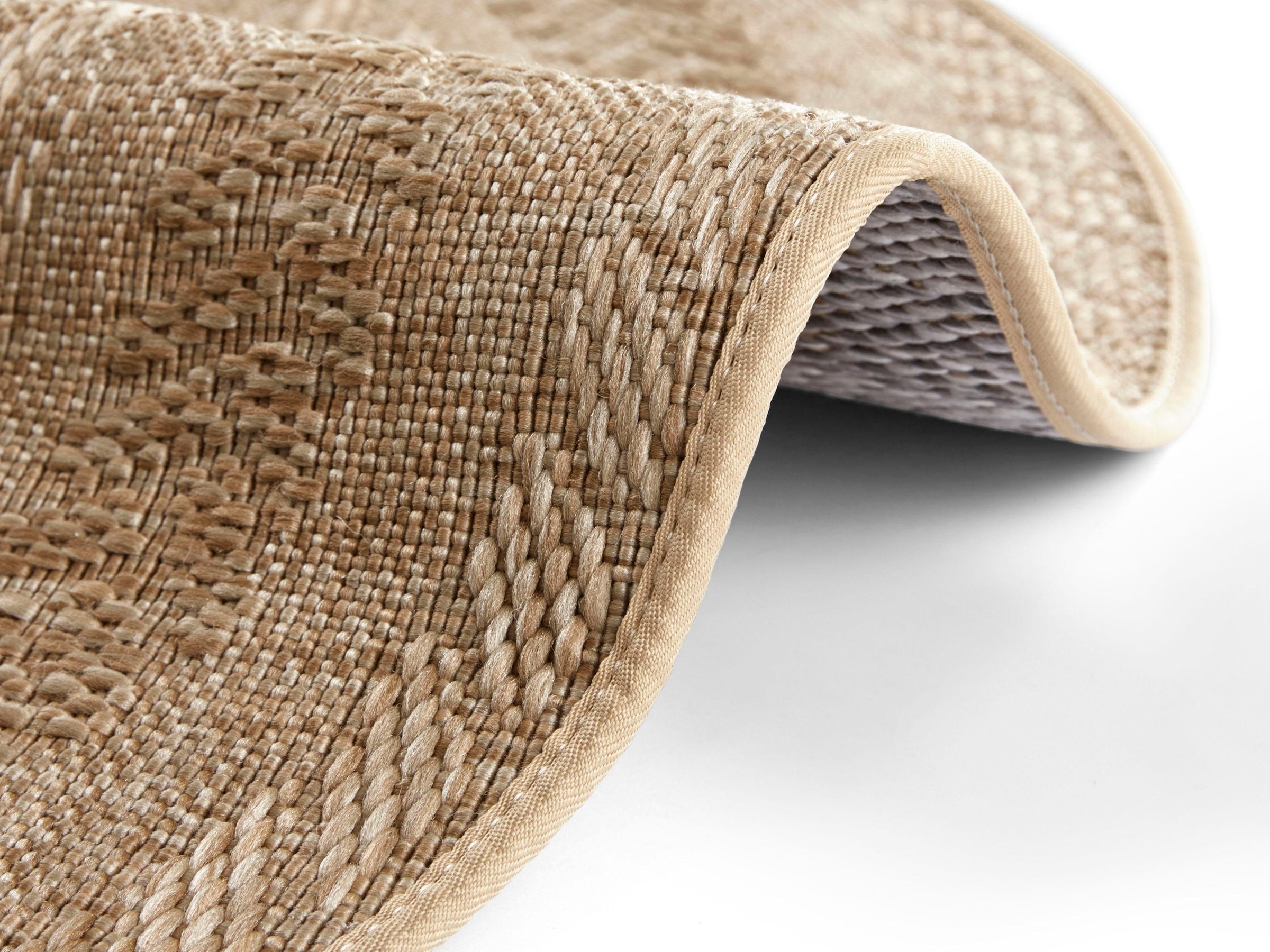 NORTHRUGS Teppich »Almendro«, rund, Sisal Optik, Robust, Pflegeleicht, Flachgewebe