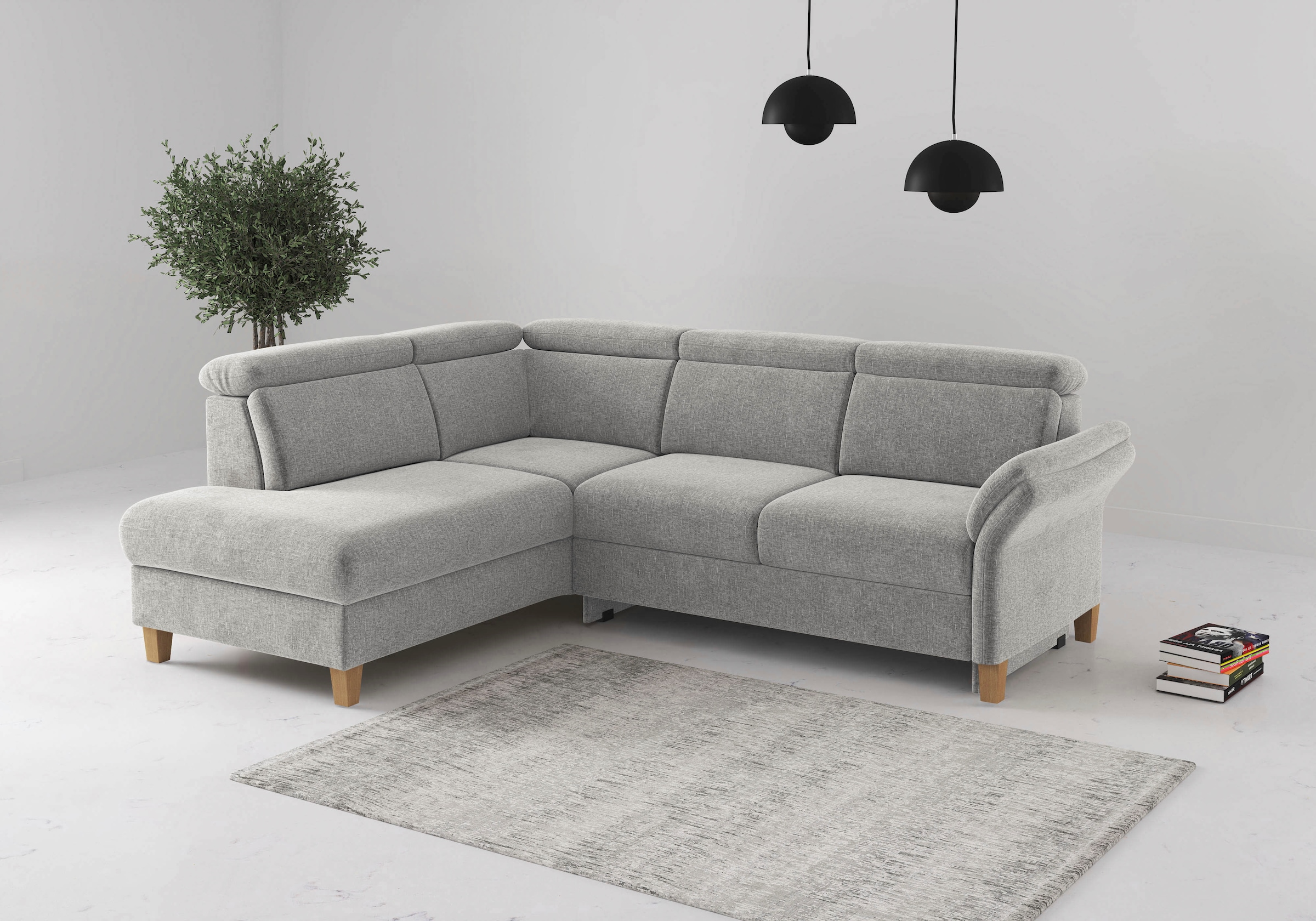 Home affaire Ecksofa "Glendale, L-Form" inkl. Kopfteilverstellung, wahlweis günstig online kaufen