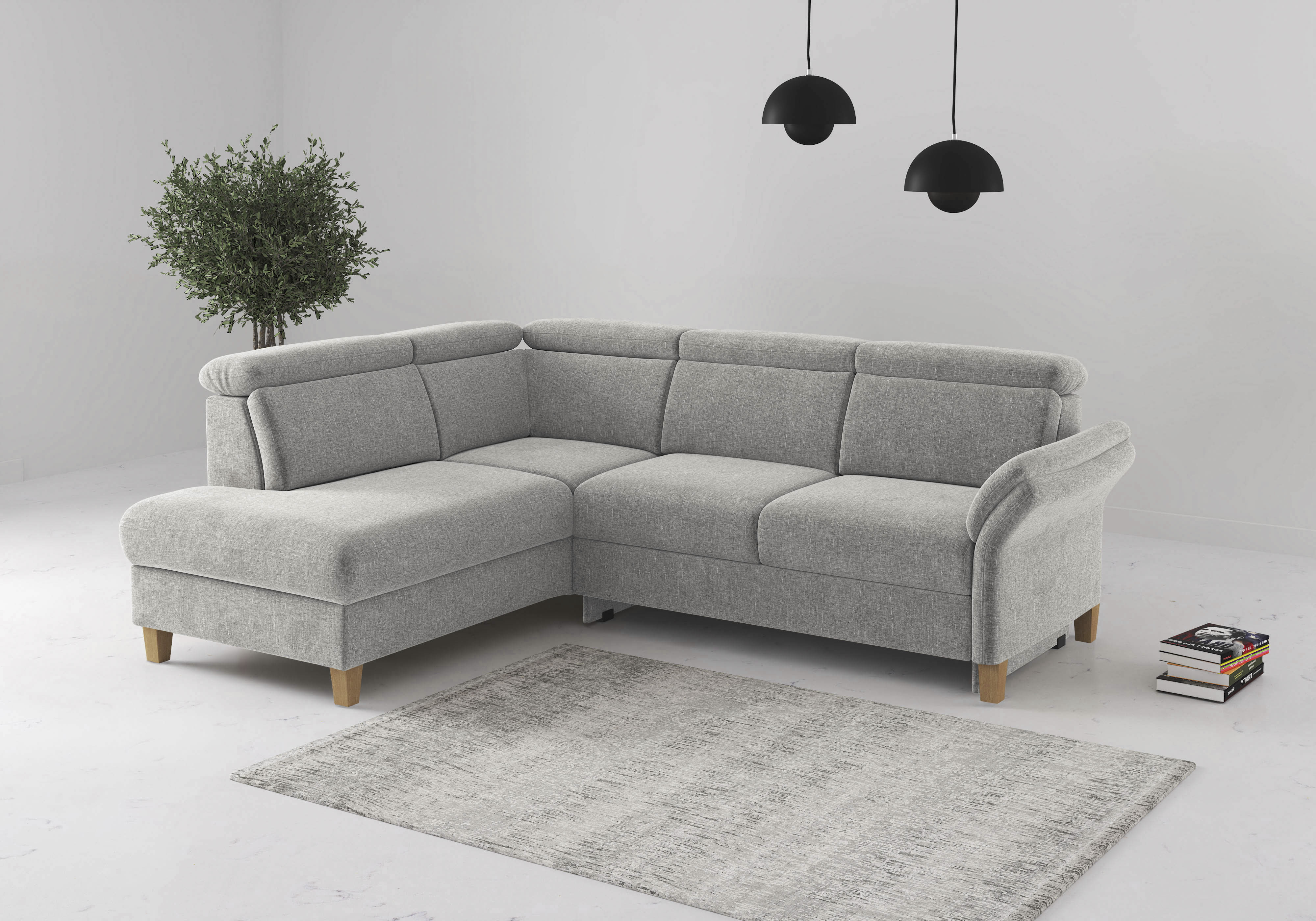 OTTO home Ecksofa "Glendale, L-Form" inkl. Kopfteilverstellung, wahlweise mit Vorziehsitz und Bettkasten