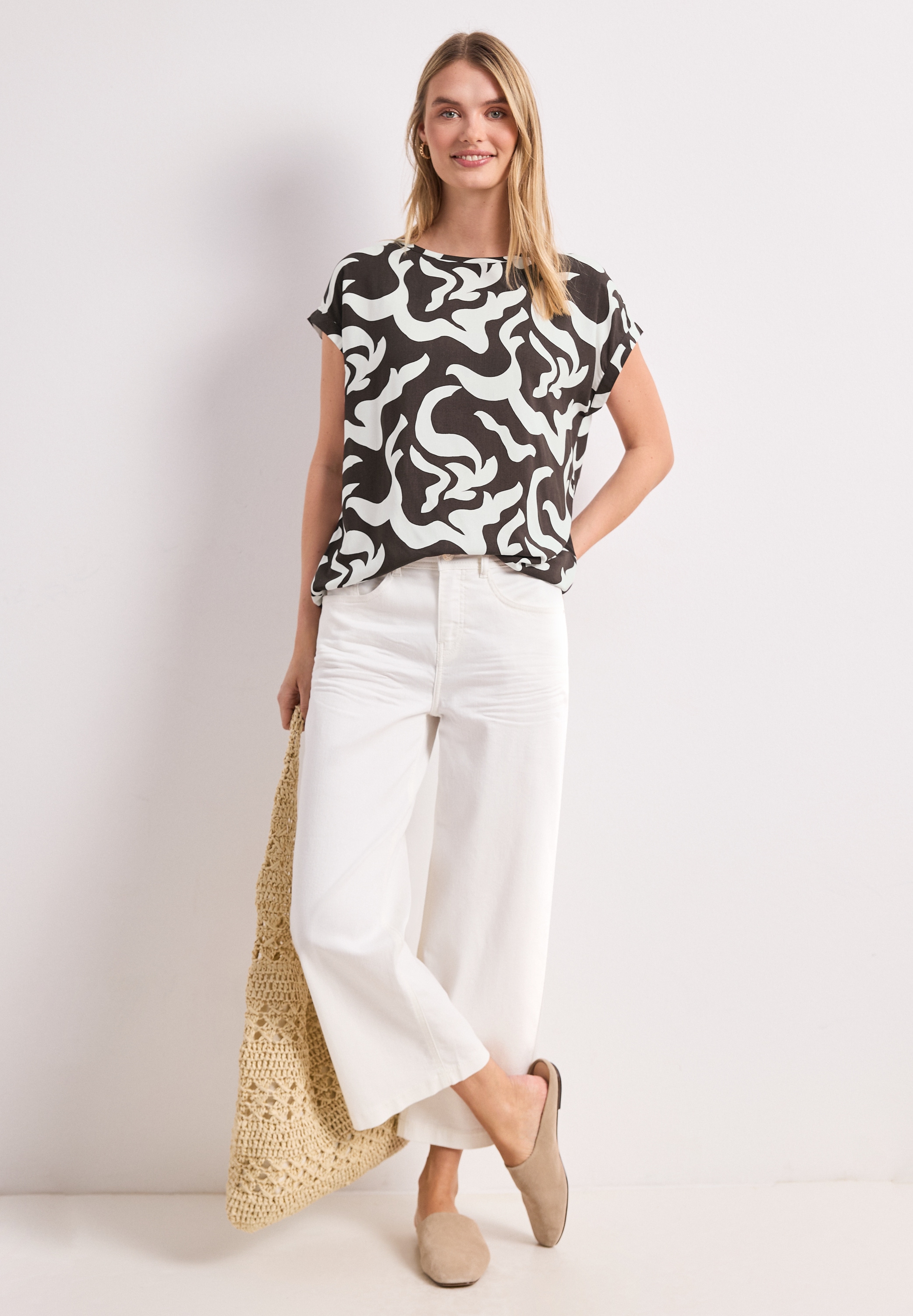 STREET ONE Hemdbluse mit allover Print