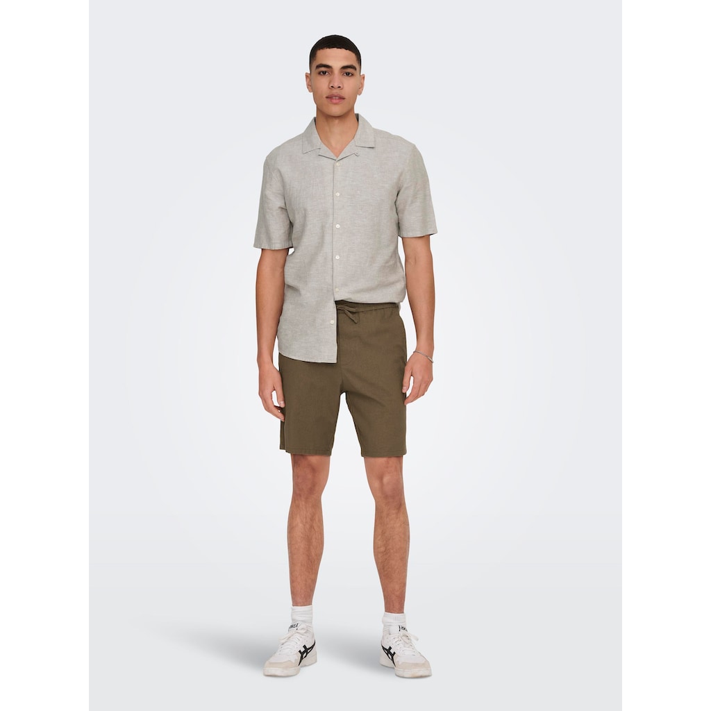 ONLY & SONS Kurzarmhemd »ONSCAIDEN SS SOLID RESORT LINEN NOOS«