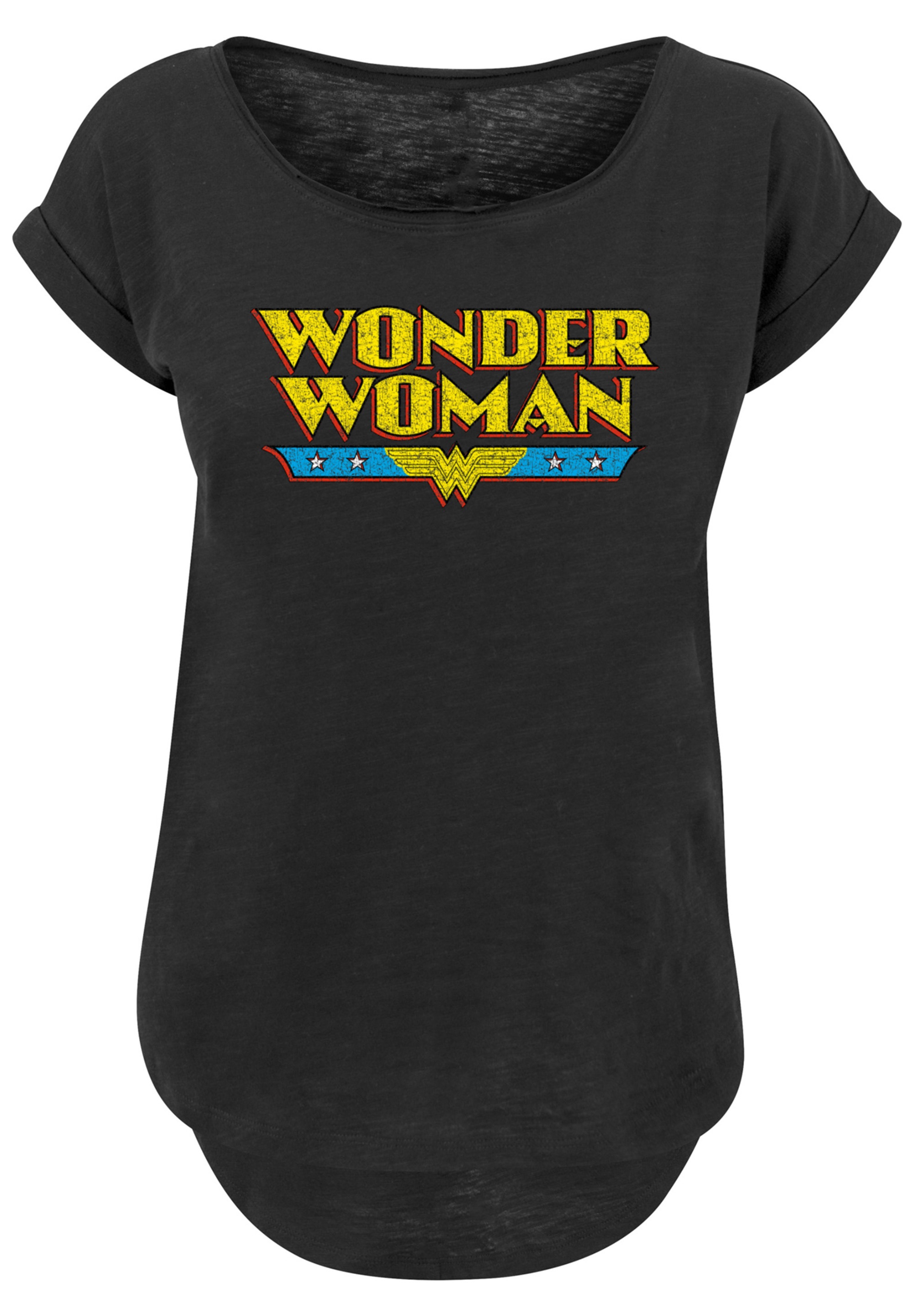 F4NT4STIC T-Shirt »DC Comics Superhelden Wonder Woman Crackle Logo«, Print