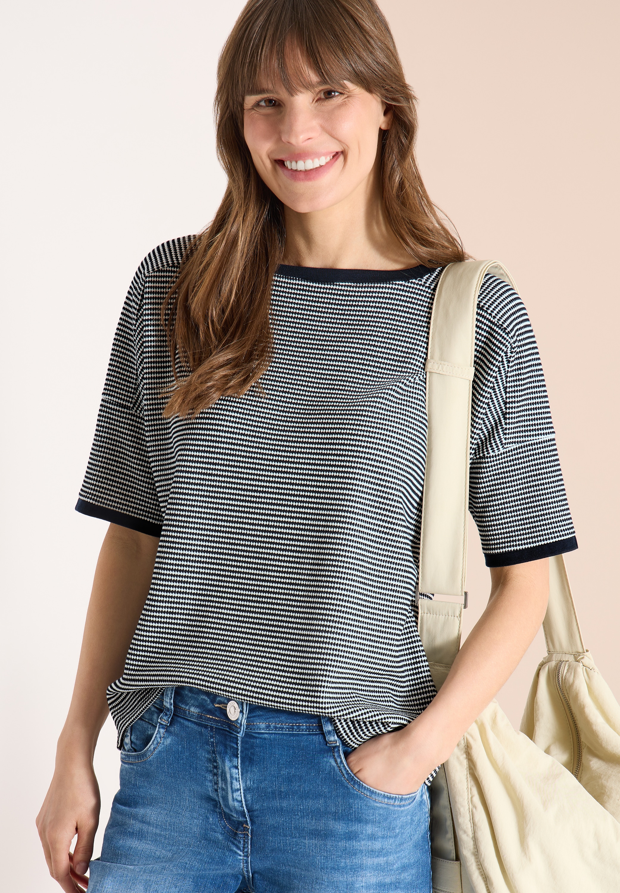 Cecil Rundhalsshirt mit U-Boot-Ausschnitt günstig online kaufen