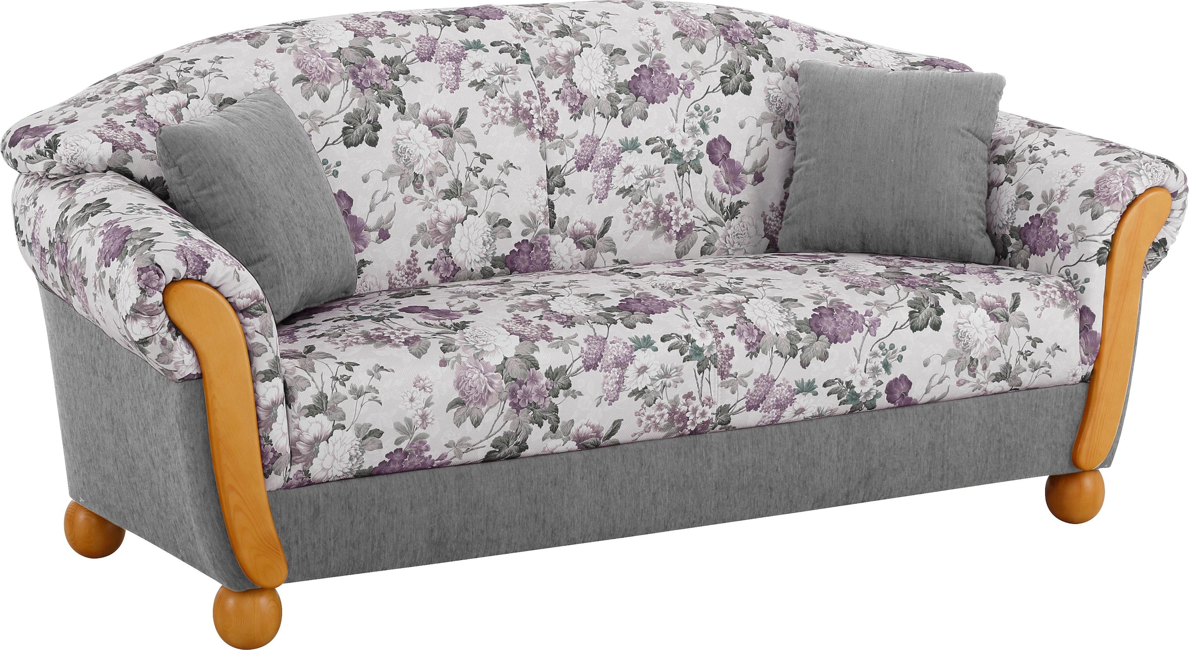 Home affaire 3-Sitzer "Milano, bequemes Sofa mit geschwungenen Armlehnen, L günstig online kaufen