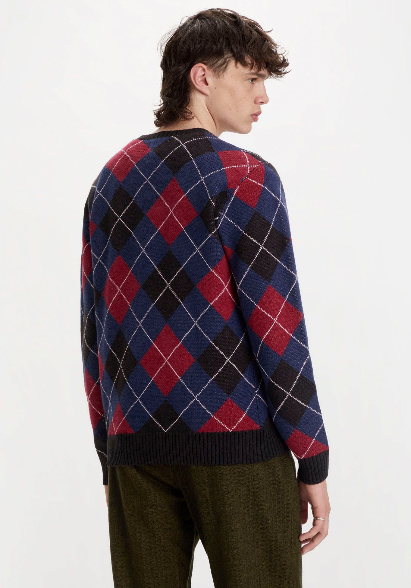 Levi's® Rundhalspullover »ORIGINAL HM SWEATER«, in klassischem Argyle-Muster