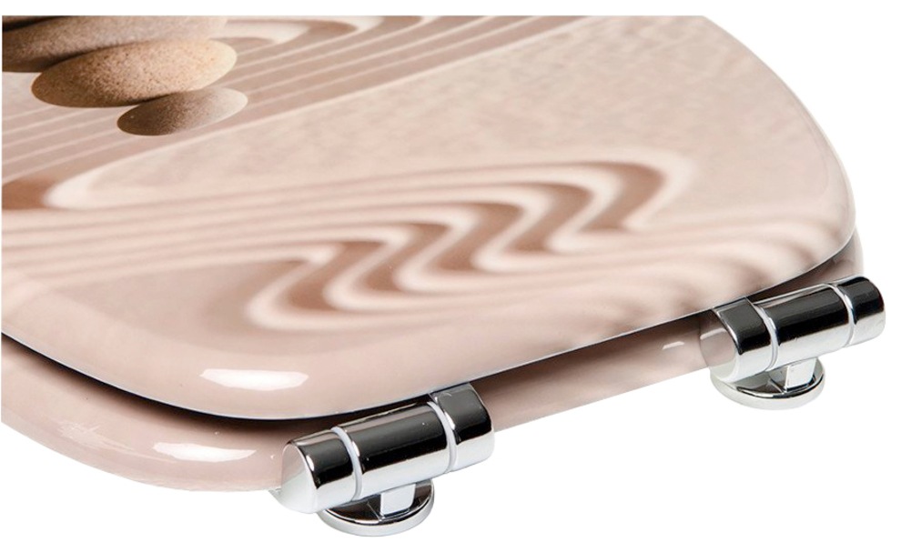 Sanilo Badaccessoire-Set »Zen«, (Komplett-Set, 3 tlg.), bestehend aus WC-Sitz, Badteppich und Waschbeckenstöpsel