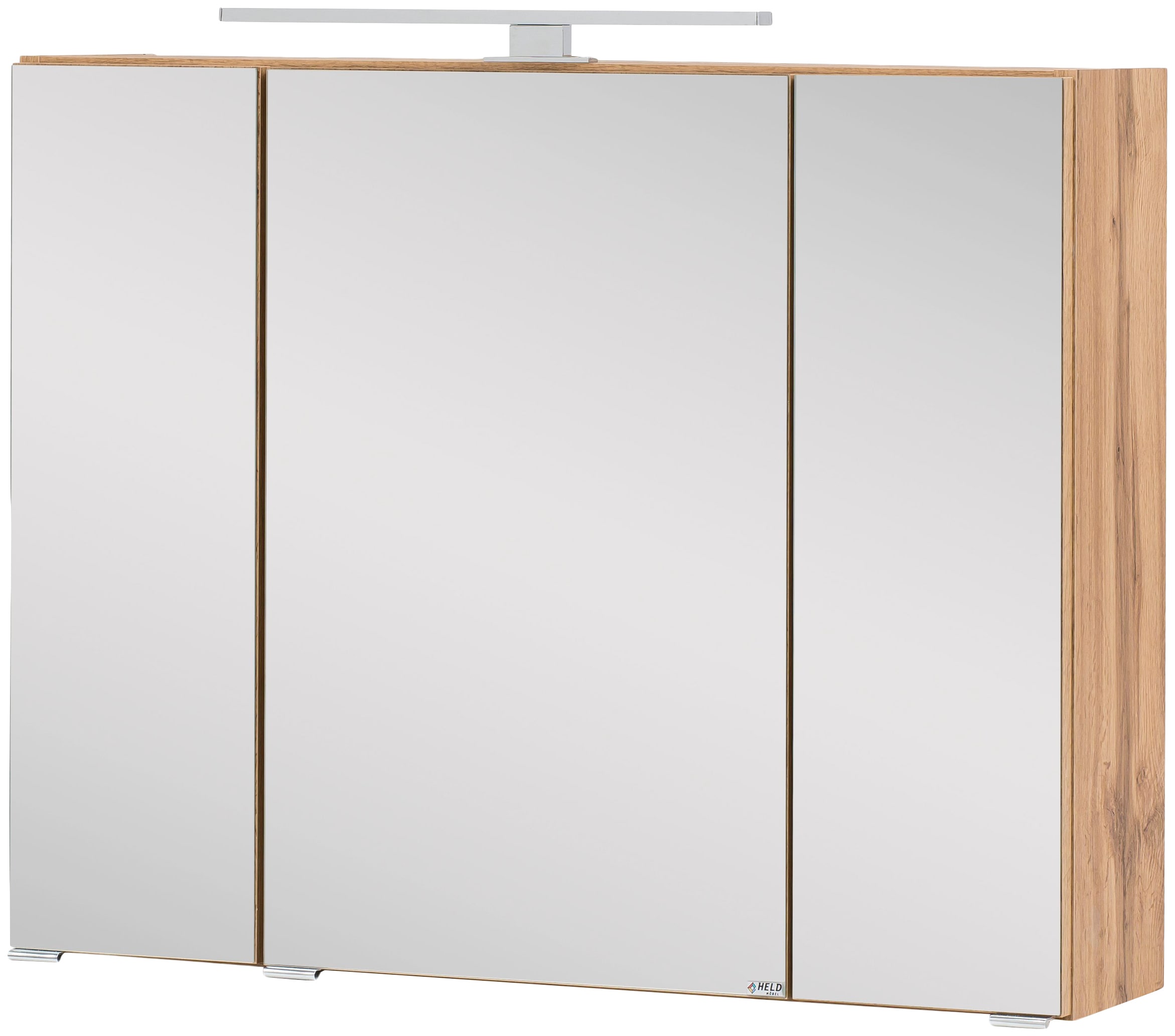 welltime Spiegelschrank "Kaunas", 80 cm breit, Soft-Close-Funktion