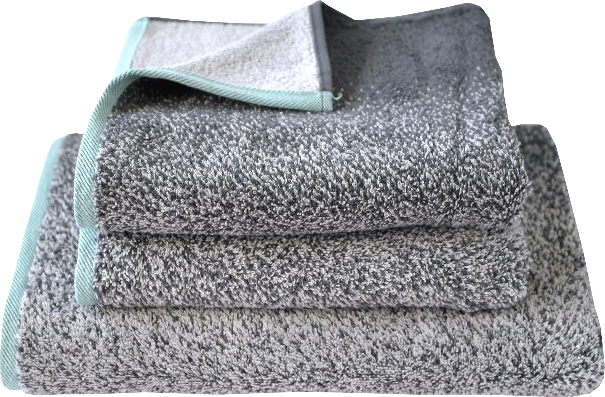 Dyckhoff Handtuch Set "Cool Mint Gradient" Set 3 Stk. Walkfrottier mit Farb günstig online kaufen