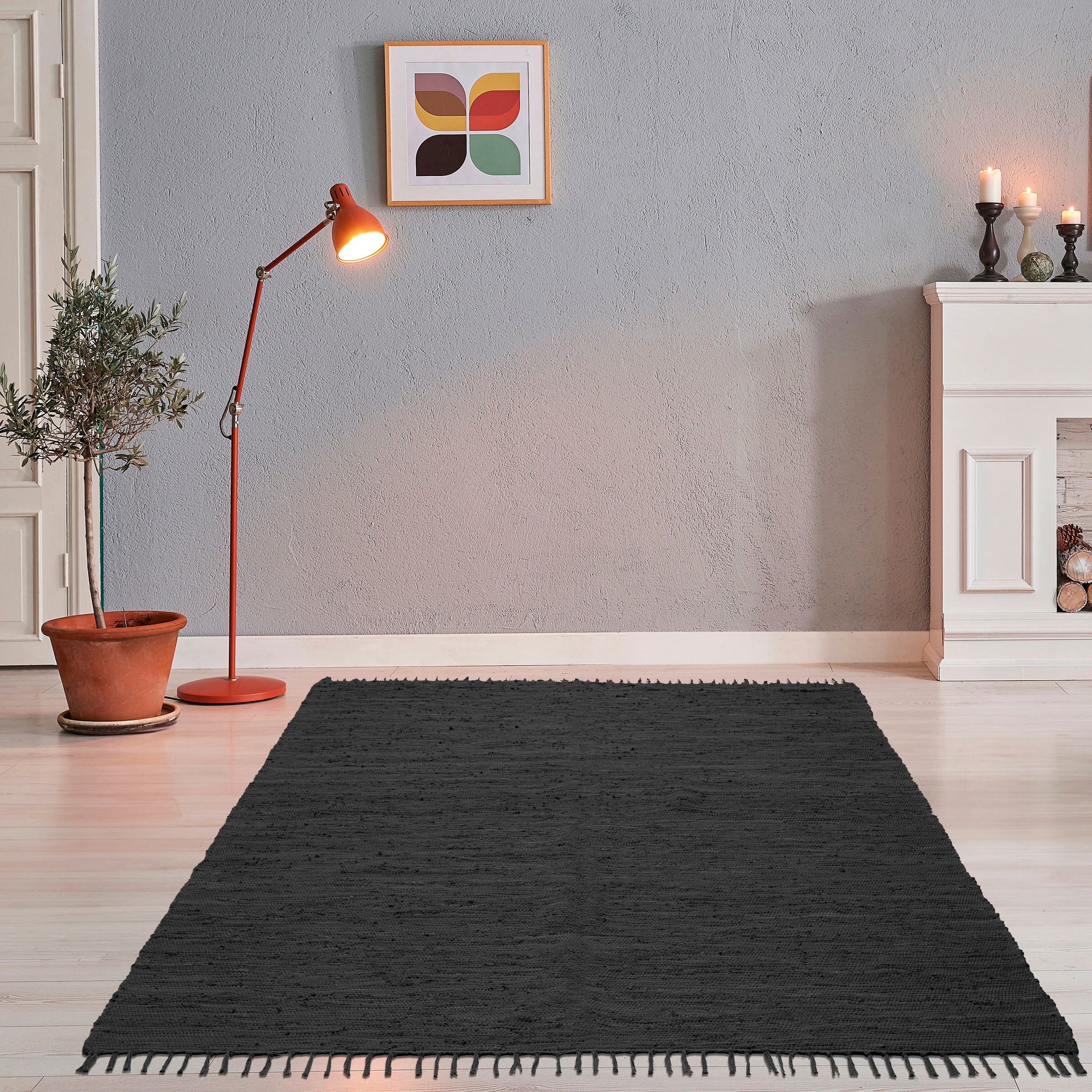 THEKO Teppich "Happy Cotton Fleckerl, handgewebt" rechteckig 5 mm Höhe Flac günstig online kaufen