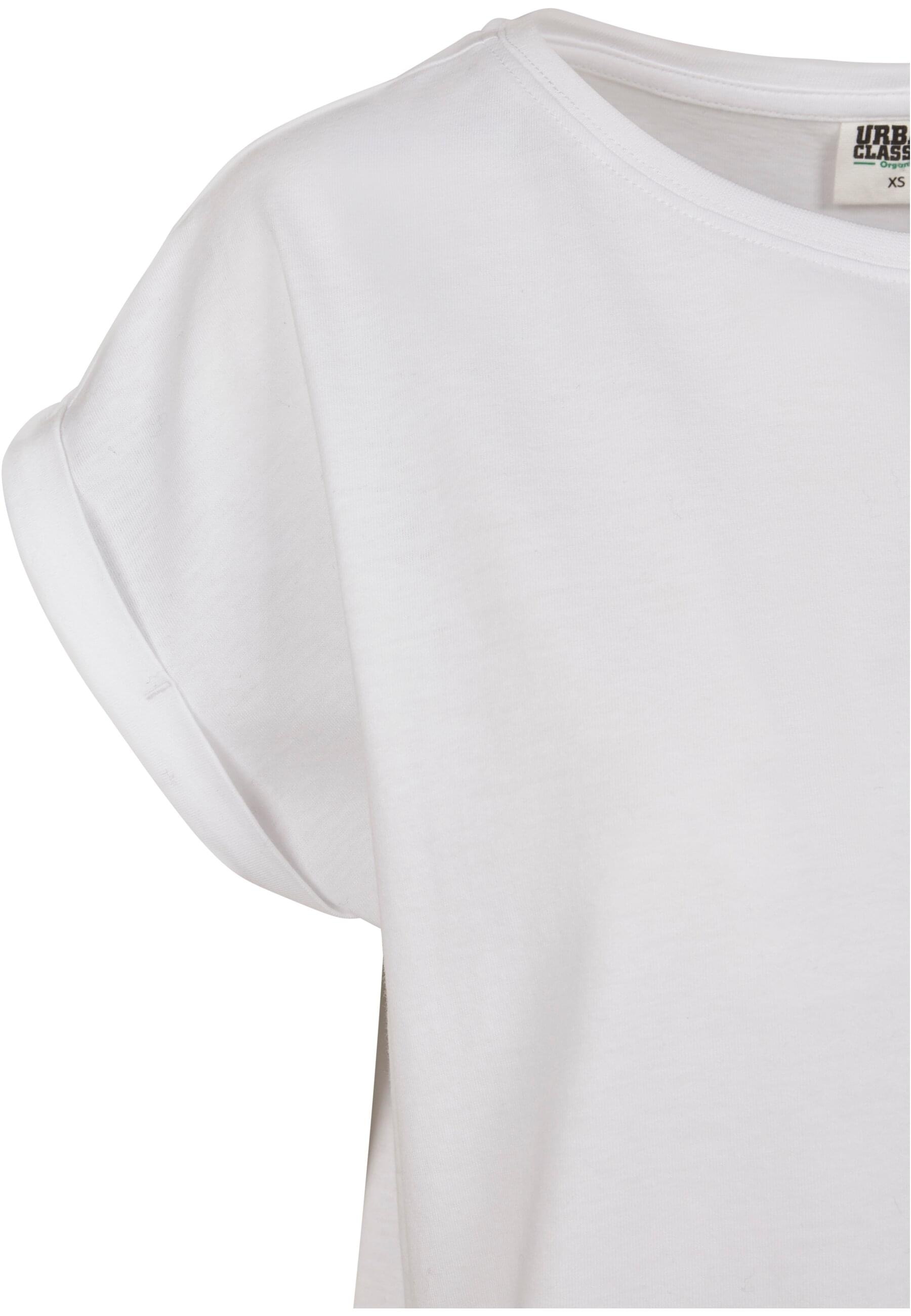 URBAN CLASSICS Kurzarmshirt »Urban Classics Damen Ladies Organic Extended Shoulder Tee«, (1 tlg.)