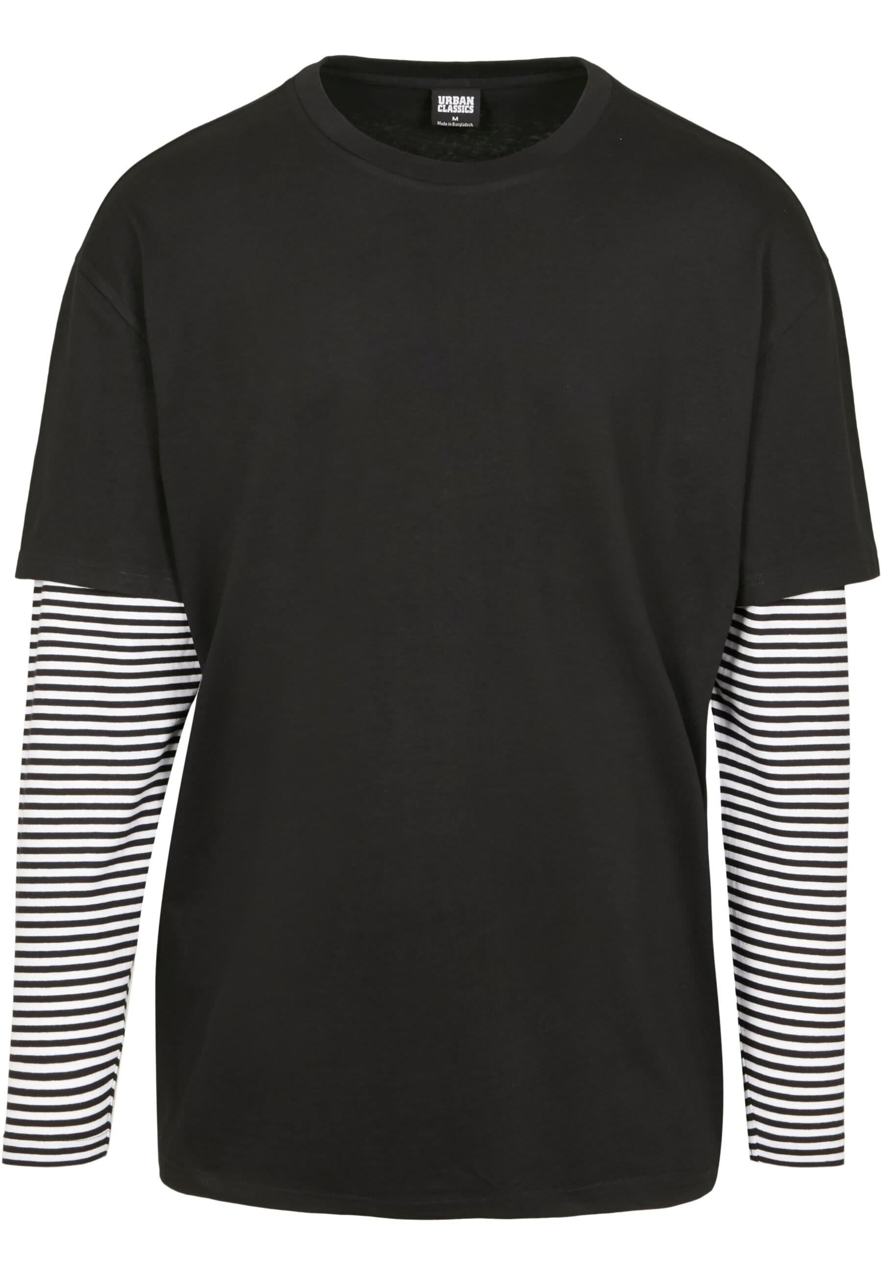 URBAN CLASSICS Longsleeve "Urban Classics Herren Oversized Double Layer Striped LS Tee"