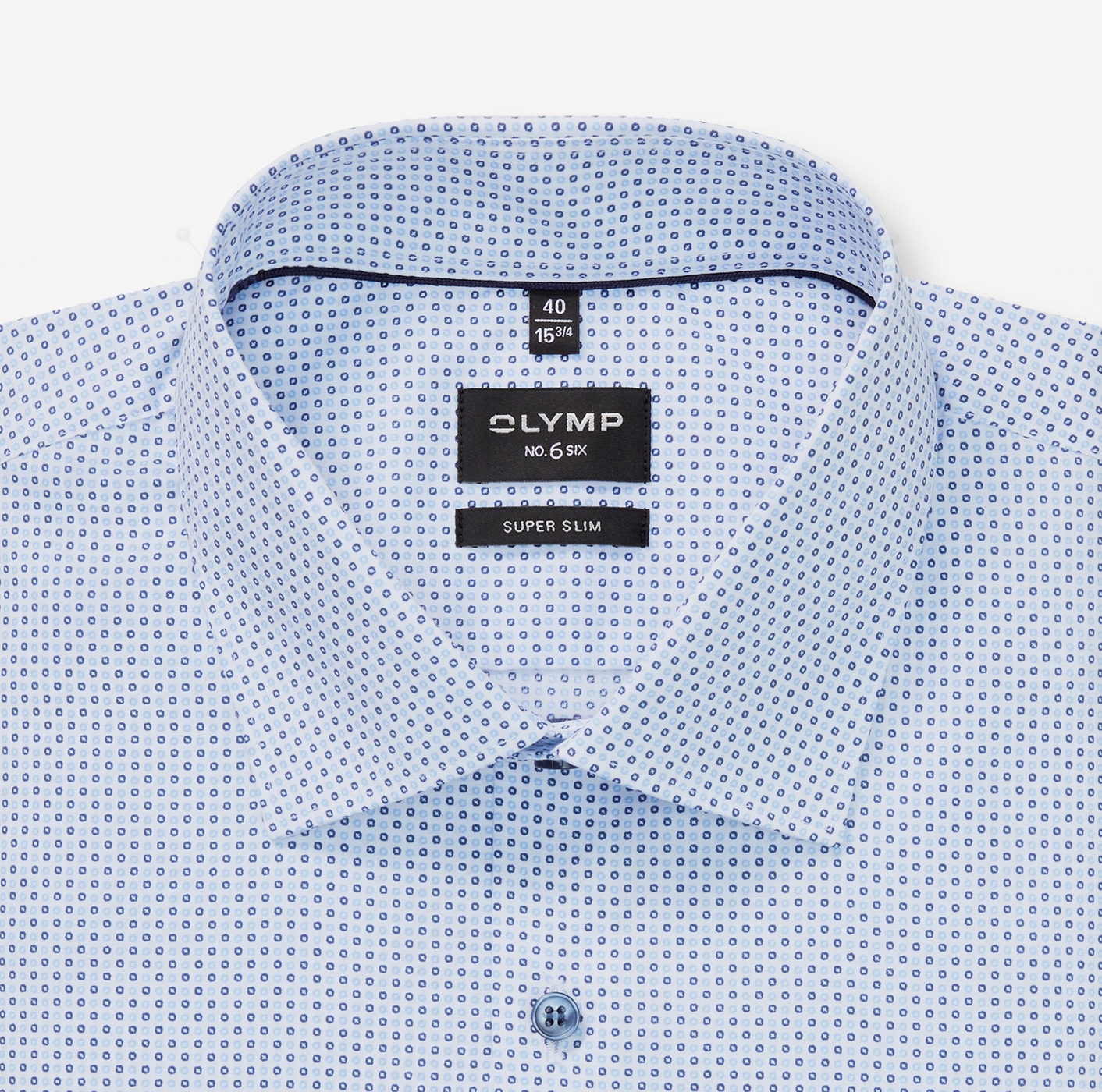 OLYMP Langarmhemd »No 6 six«, super slim, New York Kentkragen, gemustert, Businesshemd