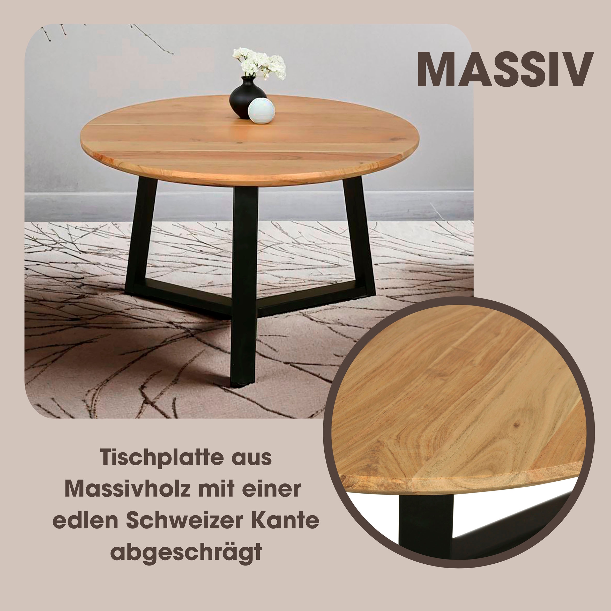 byLIVING Couchtisch »Cross«, (1 St.)